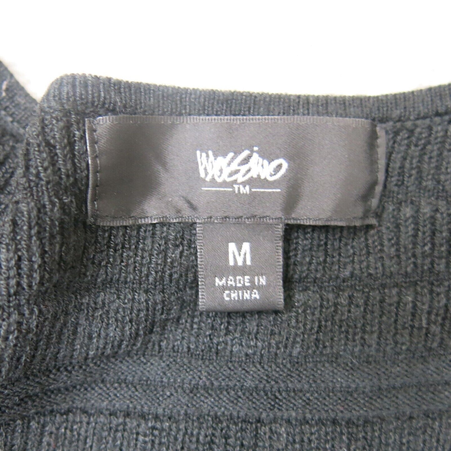 Mossimo Womens Sweater Dress Scoop Neck Short Sleeves Solid Black Size Medium