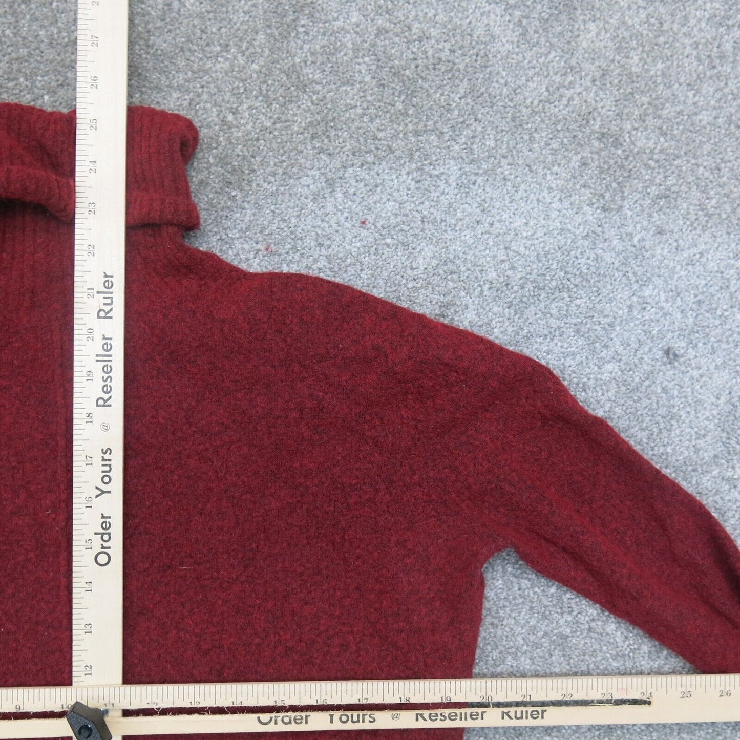 Athleta Mens Pullover Sweater Knitted Long Sleeves Turtle Neck Red Size XS