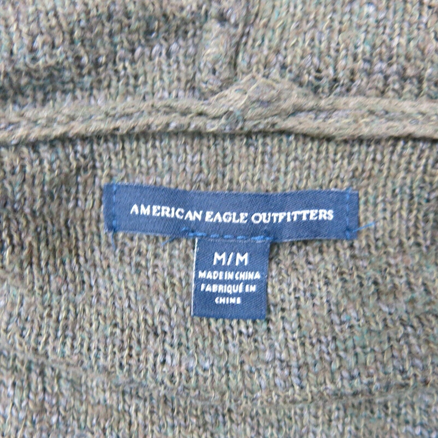 American Eagle Outfitters Womens Sweater Cardigan Hooded Open Front Green Size M