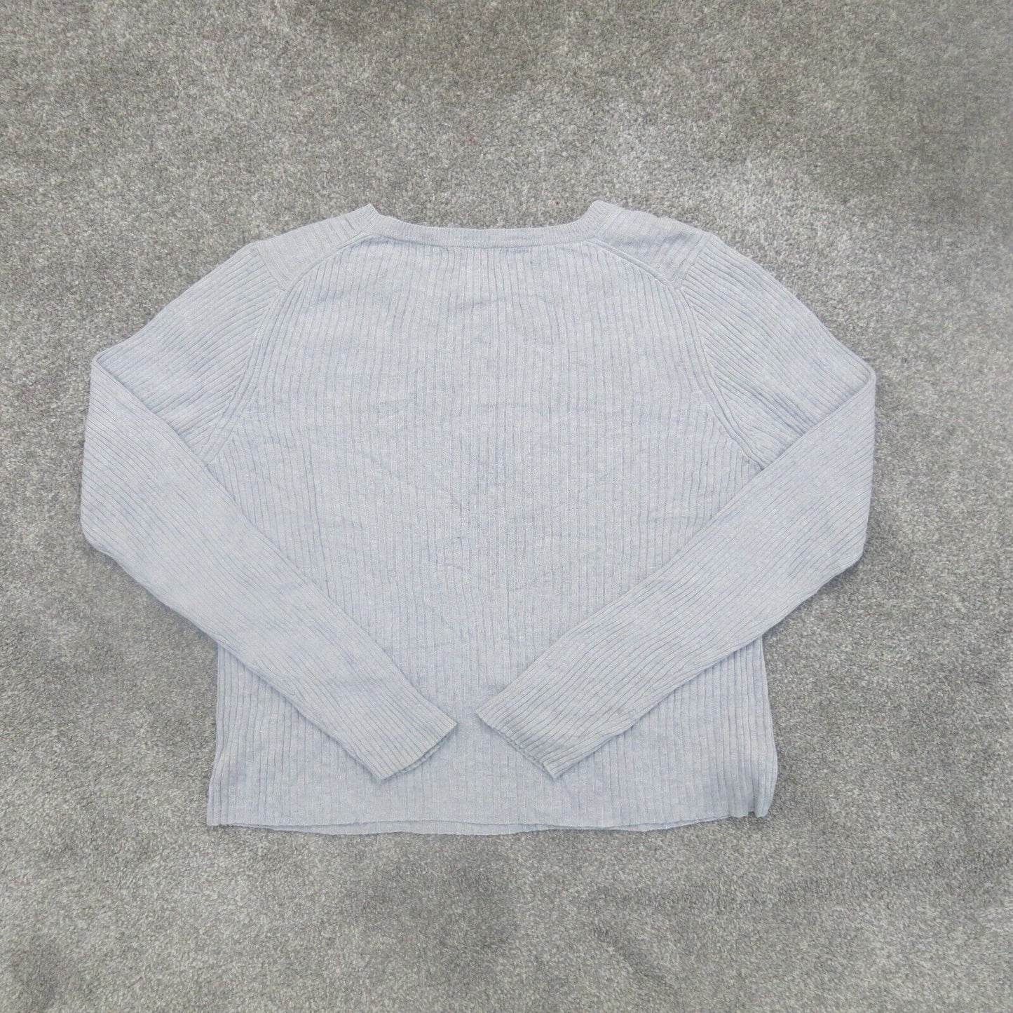 American Eagle Womens Pullover Knitted Sweater Long Sleeves Crew Neck White SZ L