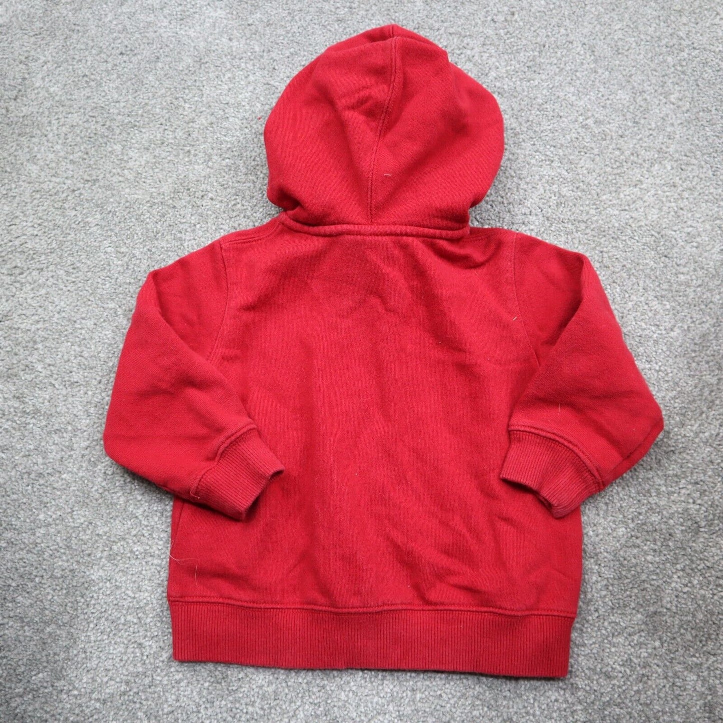 Nike Hoodie Jacket Boys Size 18M Red Full Zip Up Jacket Long Sleeve Solid Logo