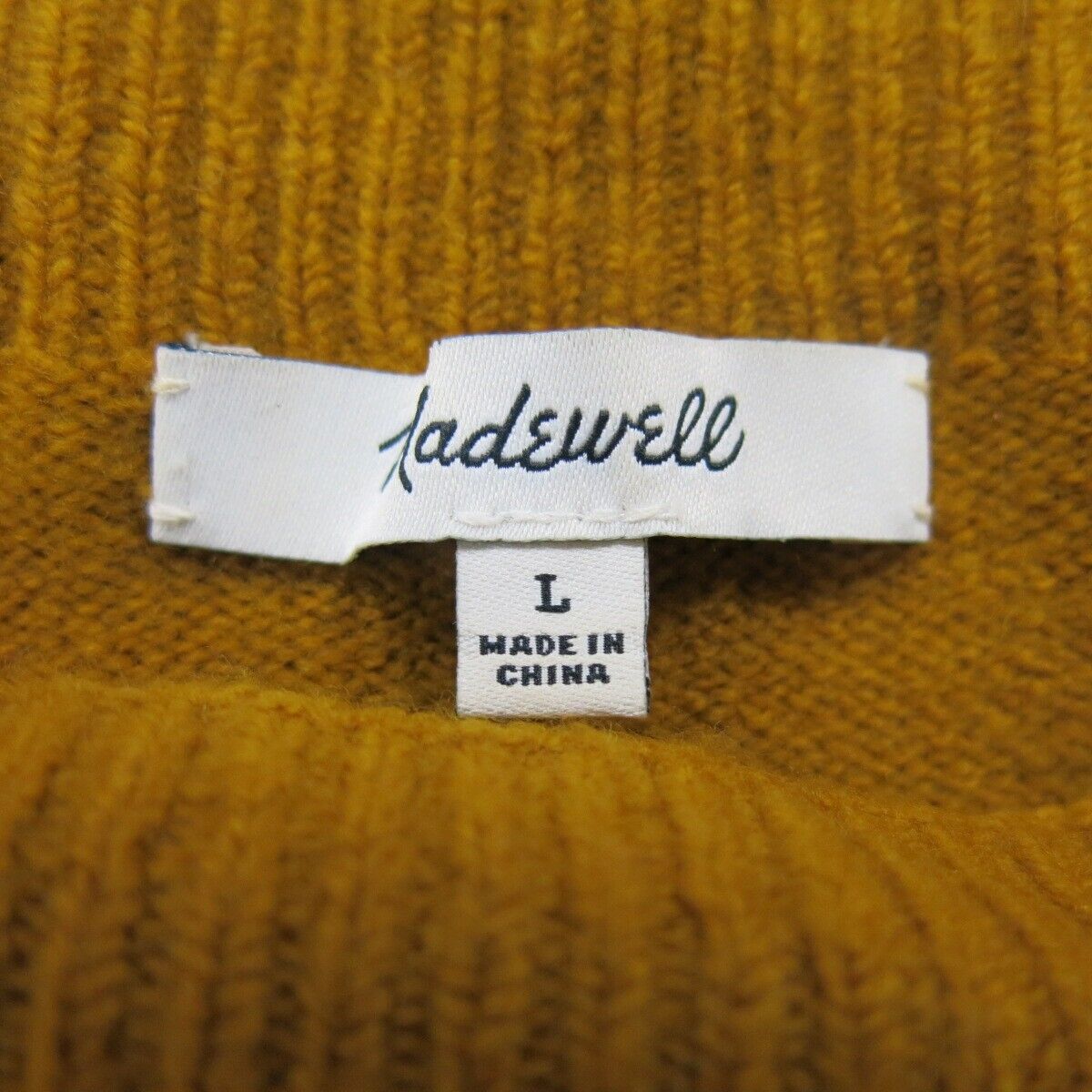 Madewell Womens Pullover Knitted Sweater Long Sleeve Mustard Yellow Size Large