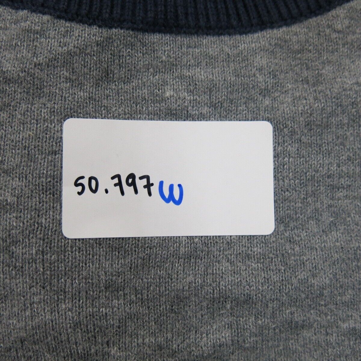 Nautica Womens Pullover Sweater Striped Long Sleeve Round Neck Gray Blue SZ S