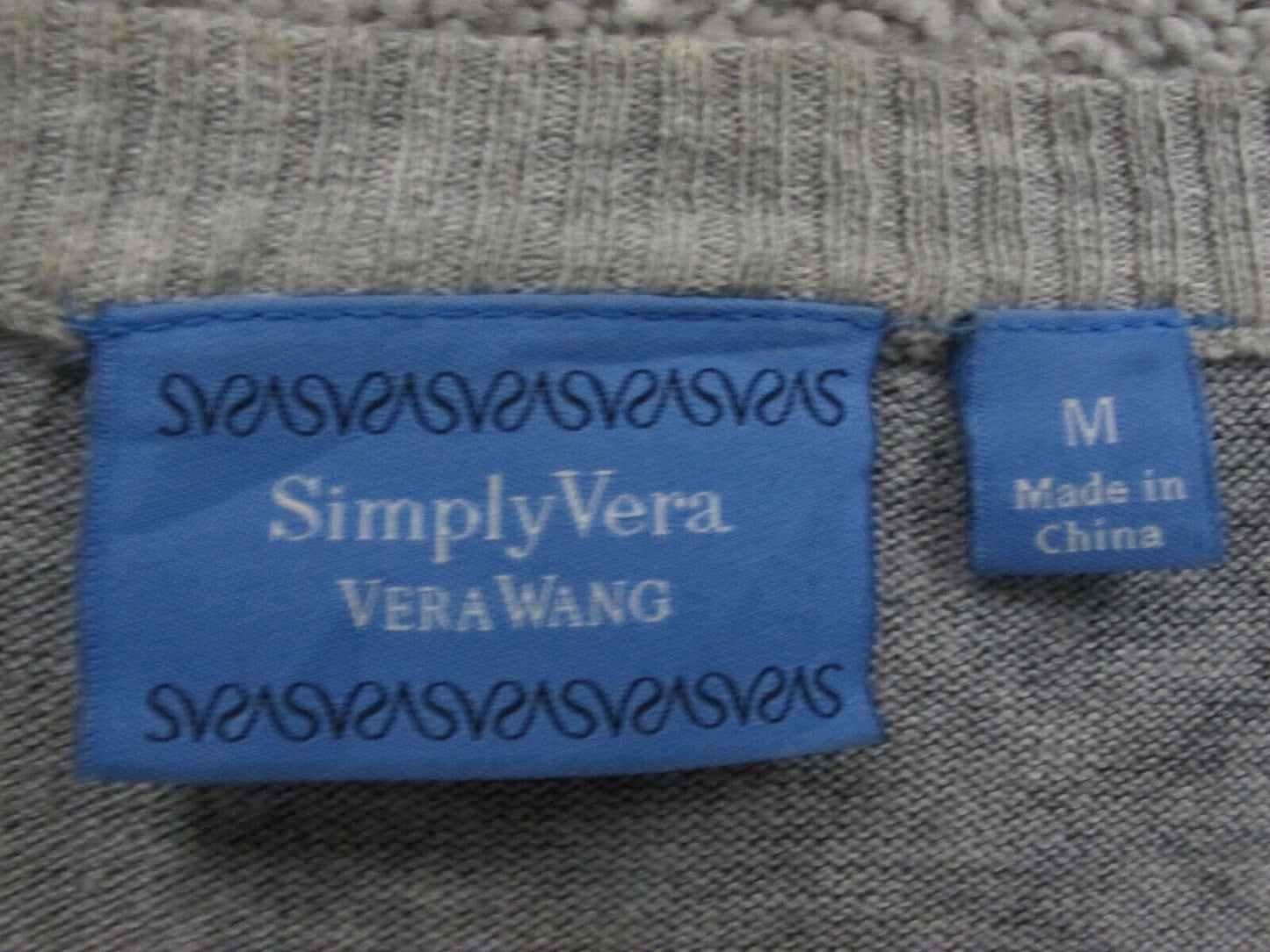 Simply Vera Vera Wang Women Cardigan Sweater Open Button White Black Size Medium