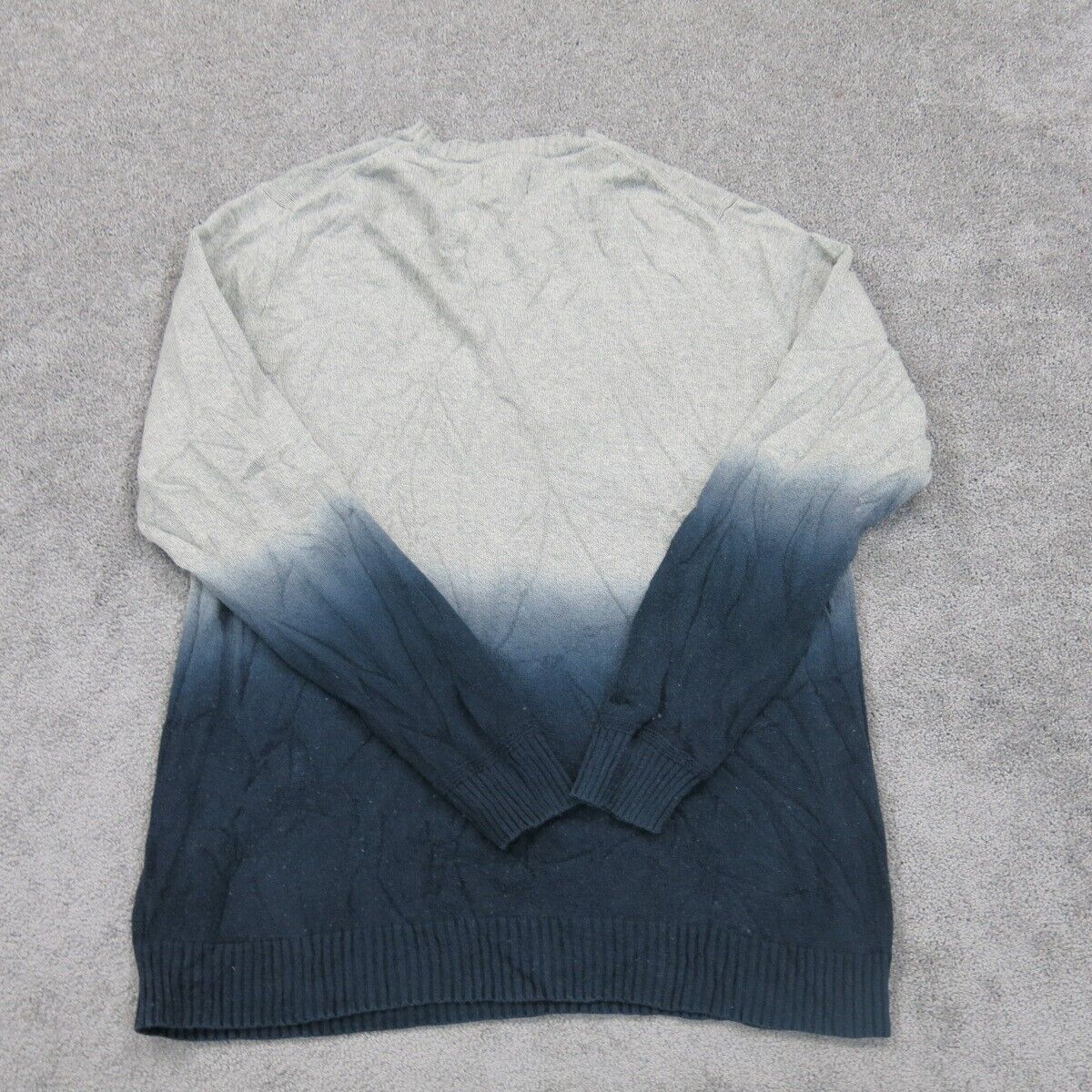 American Eagle Womens Pullover Sweater Knitted Long Sleeves Blue Gray Size XLT