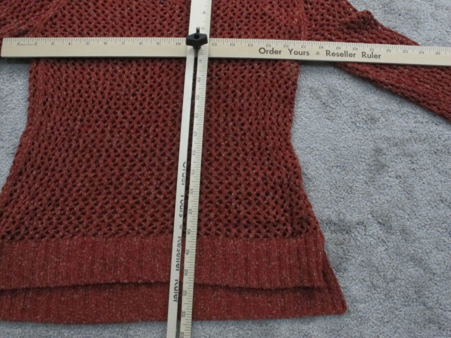 Lucky Brand Womens Pullover Sweater Knitted Long Sleeves Dark Orange Size Small