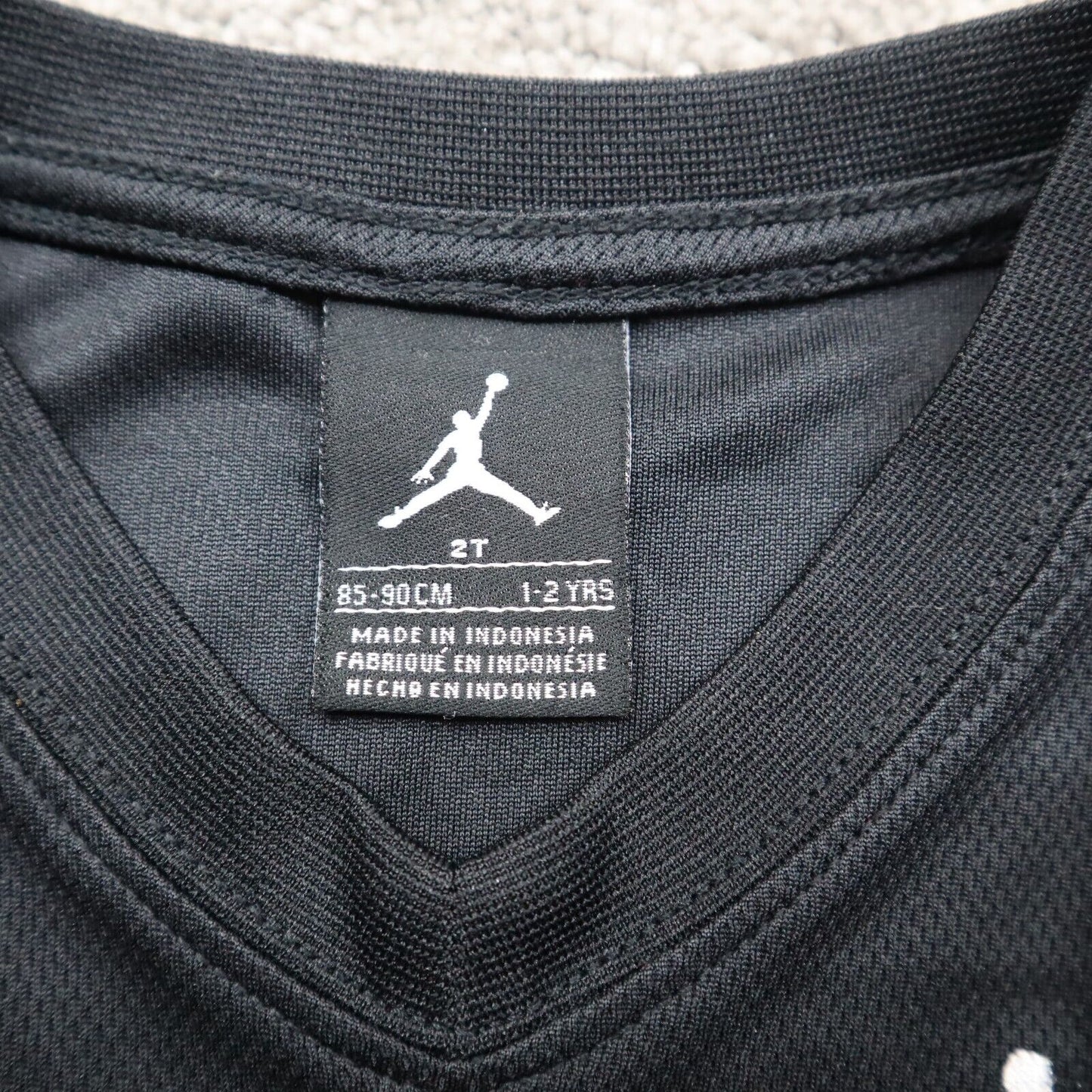 Air Jordan Girls Tank Top Basketball Stretch Sleeveless #23 Logo Black Size 2T