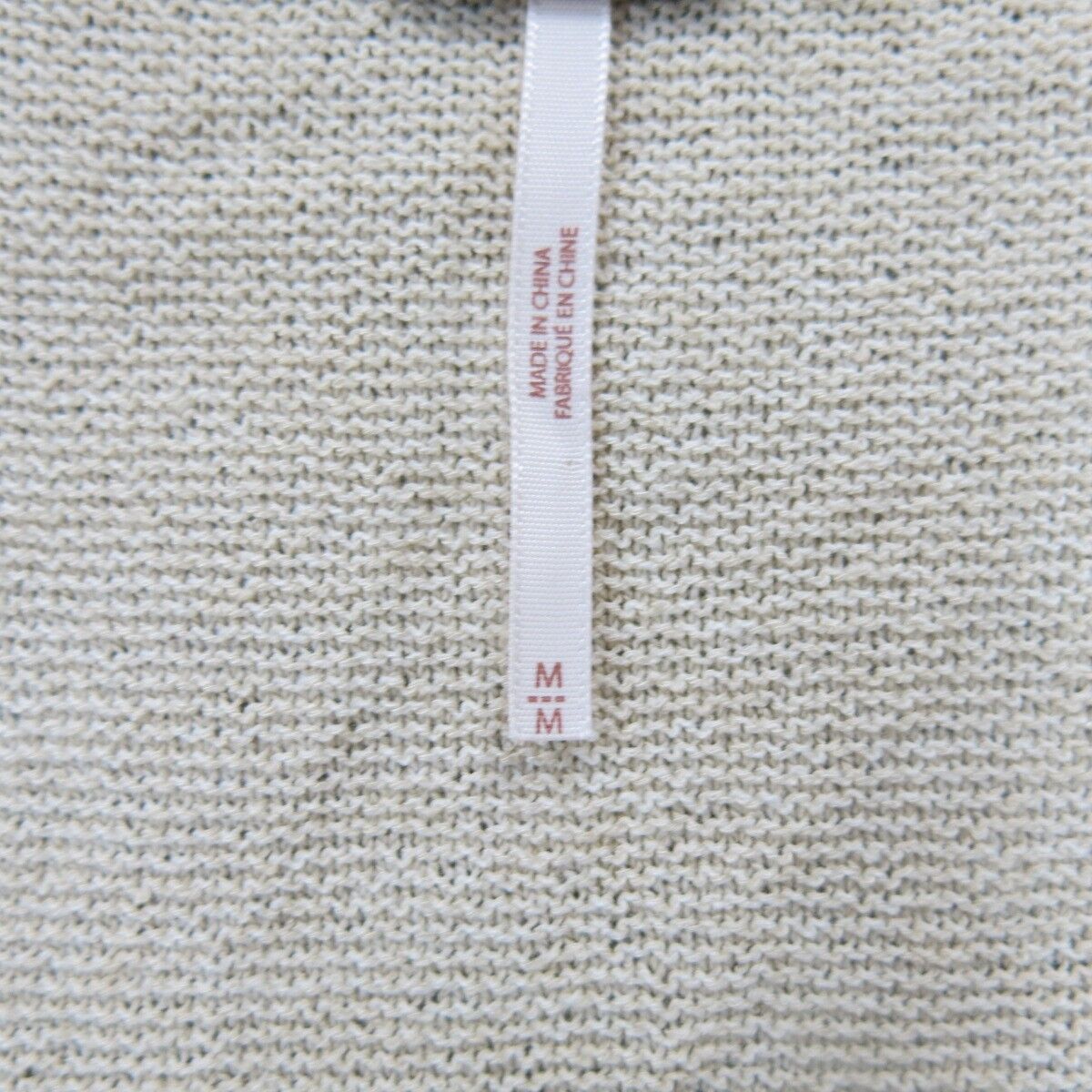 Womens Sweater Mini Dress Cross Over Neck Long Sleeve Off White Size Medium