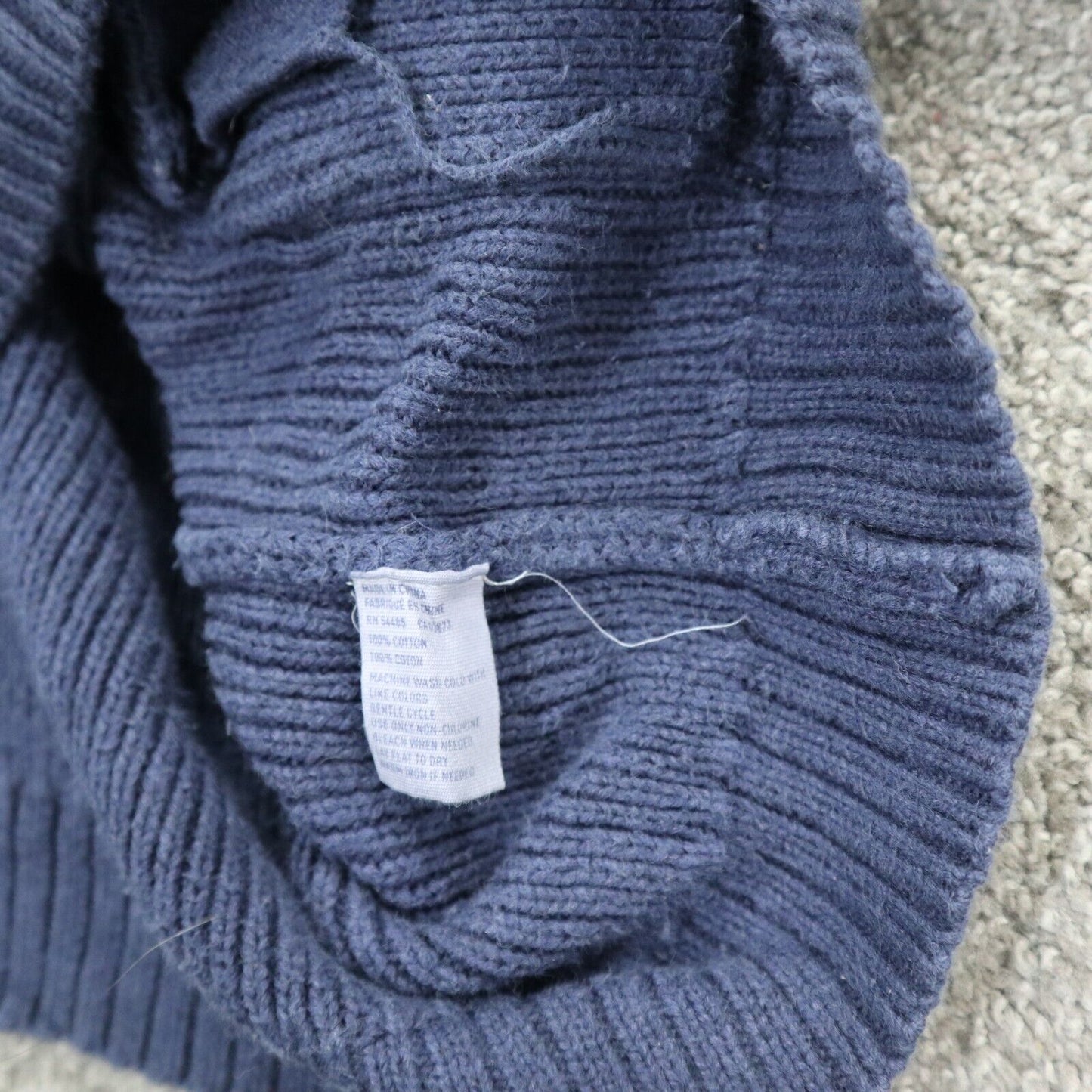 J. Crew Womens Knitted Cardigan Sweater 100%Cotton Long Sleeves Blue Size Large