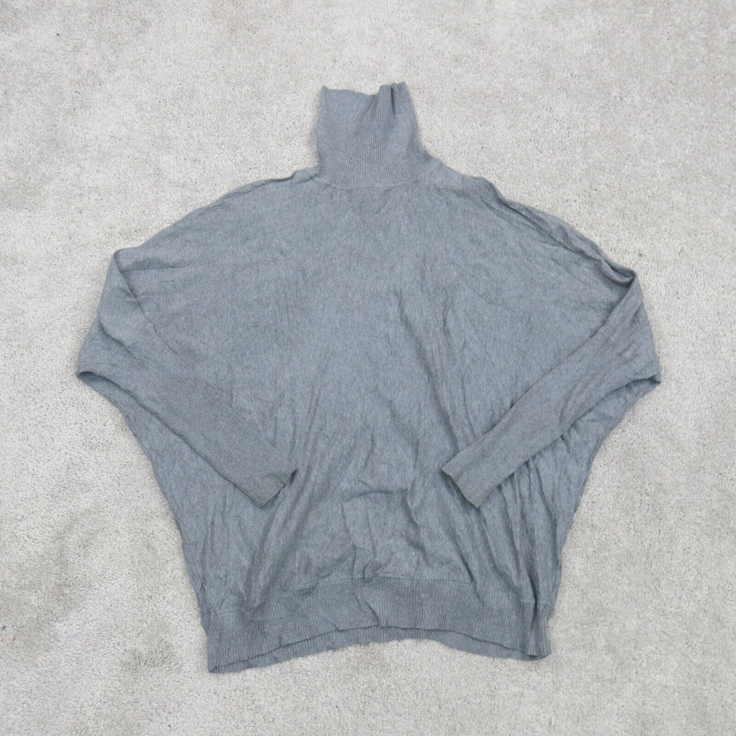 Forever 21 Womens Pullover Sweater Knitted Long Sleeves Turtleneck Gray SZ Small