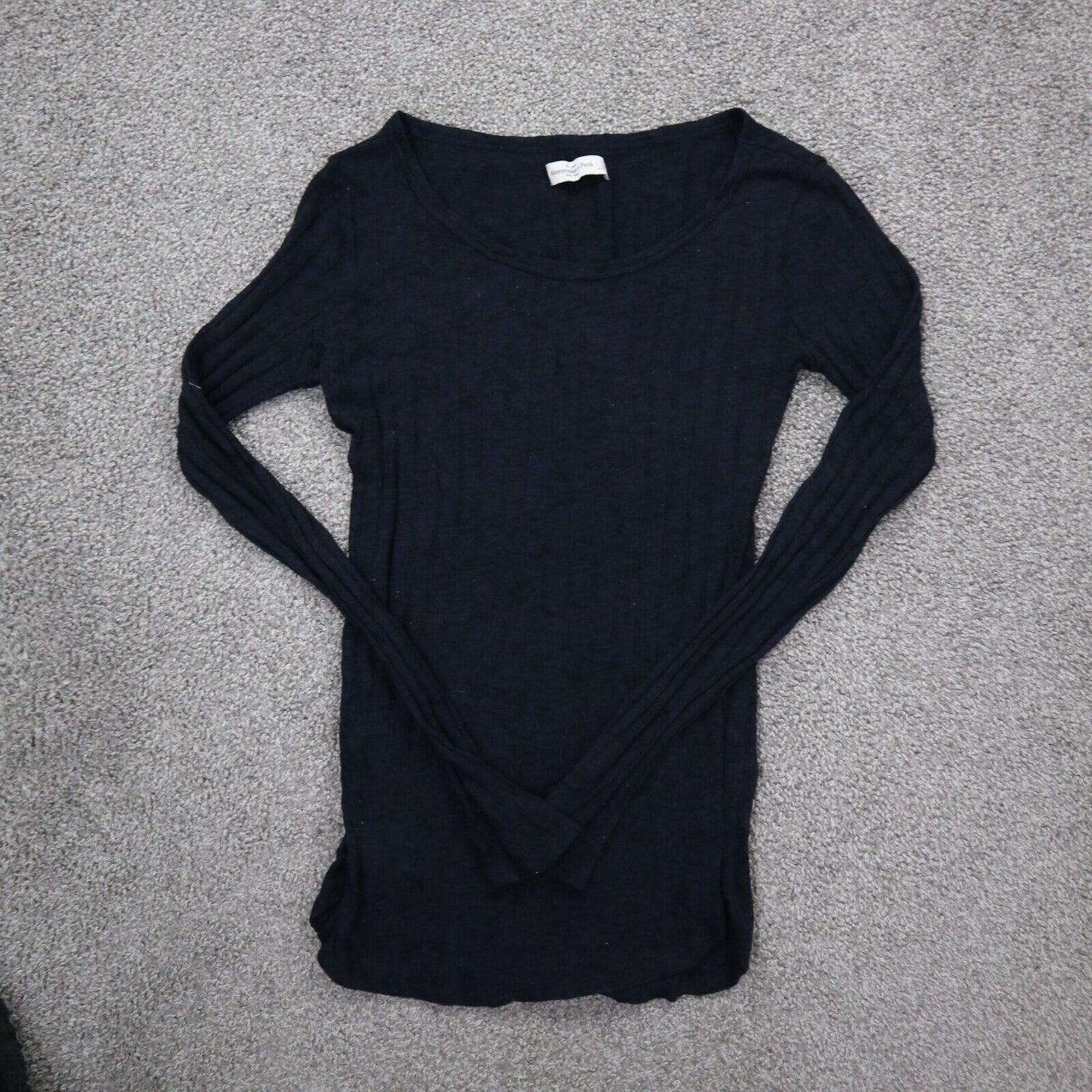 Abercrombie & Fitch Women Pullover Sweater Knitted Long Sleeves Black SZ X Small
