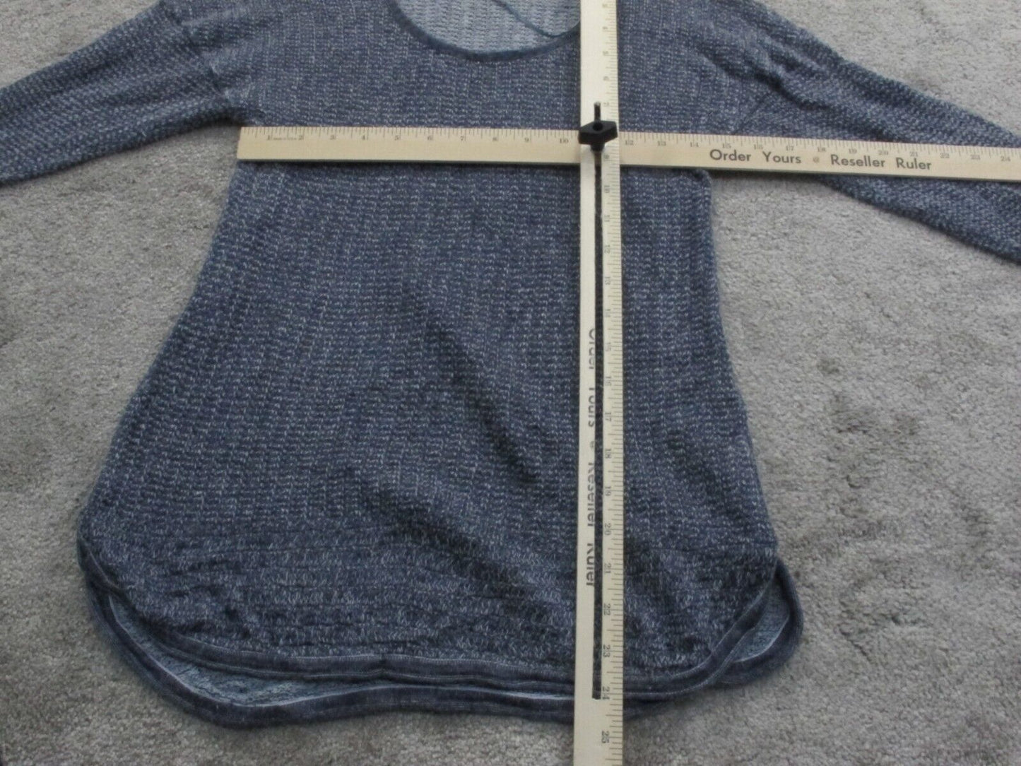 Simply Vera Vera Wang Women Blouse Top Sweater Long Sleeve Dark Gray Size Medium