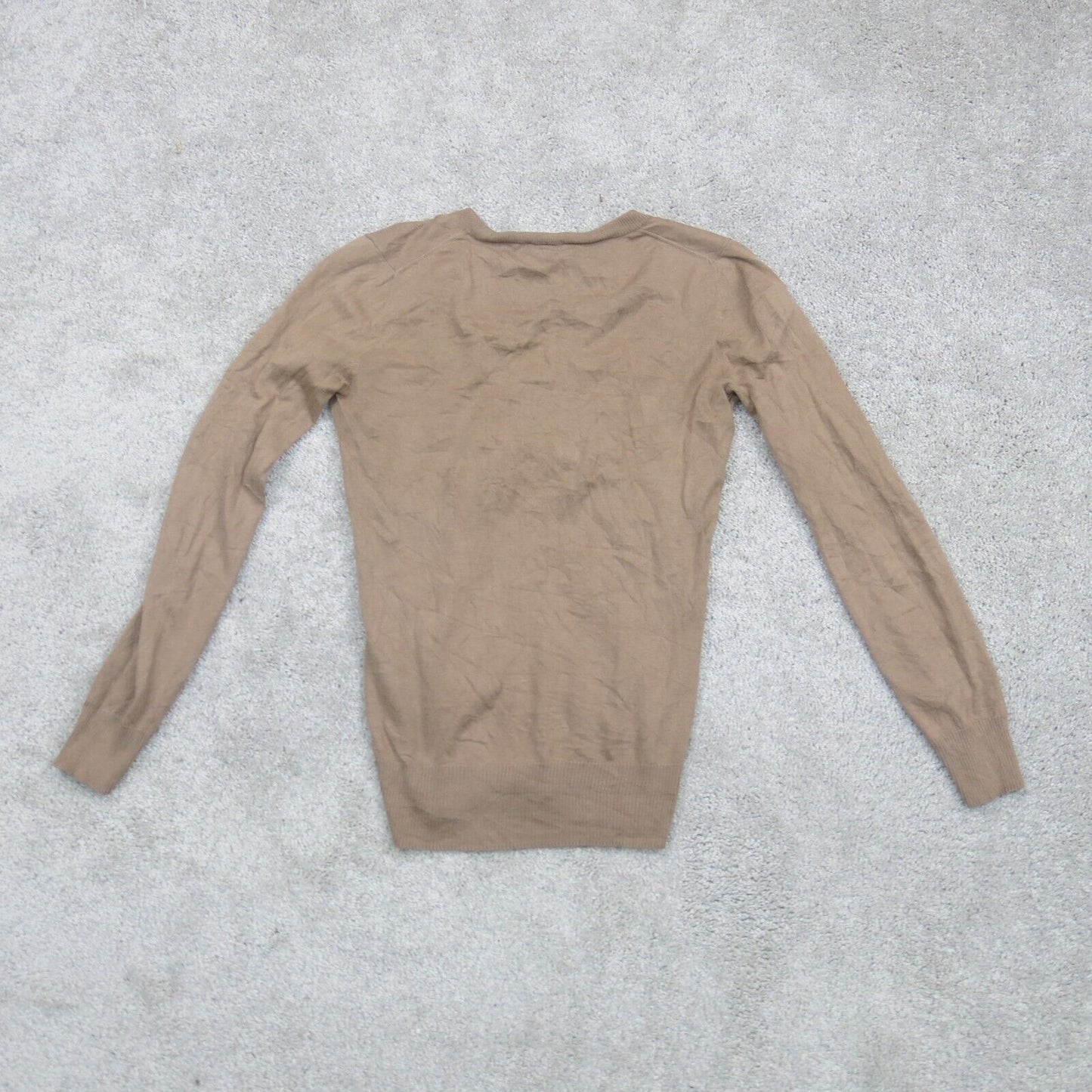 J. Crew Womens Sweater Knitted Pullover Long Sleeve V Neck Khaki Size X Small