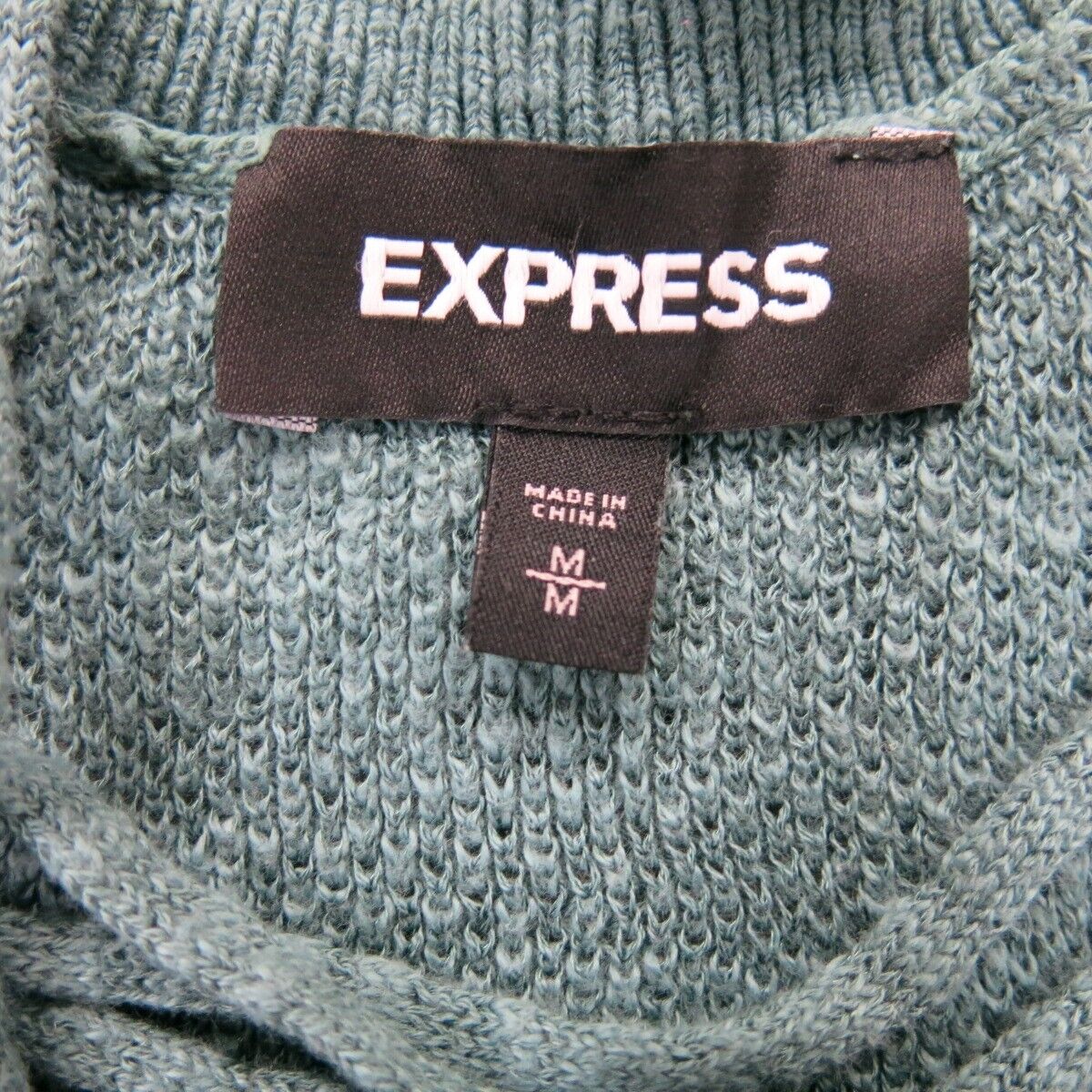 Express Womens Cold Shoulder Pullover Sweater Long Sleeve Sea Green Size Medium