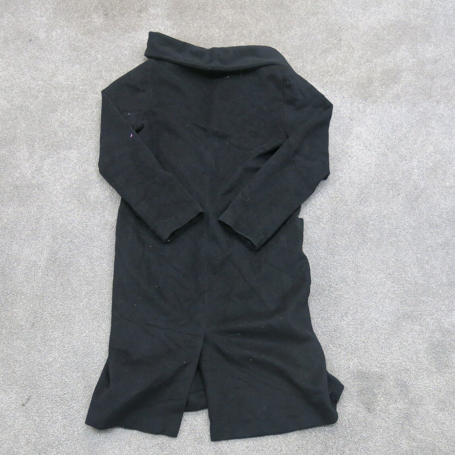 Express Womens Over Coat Long Sleeves Open Front Pockets Black Size S/P