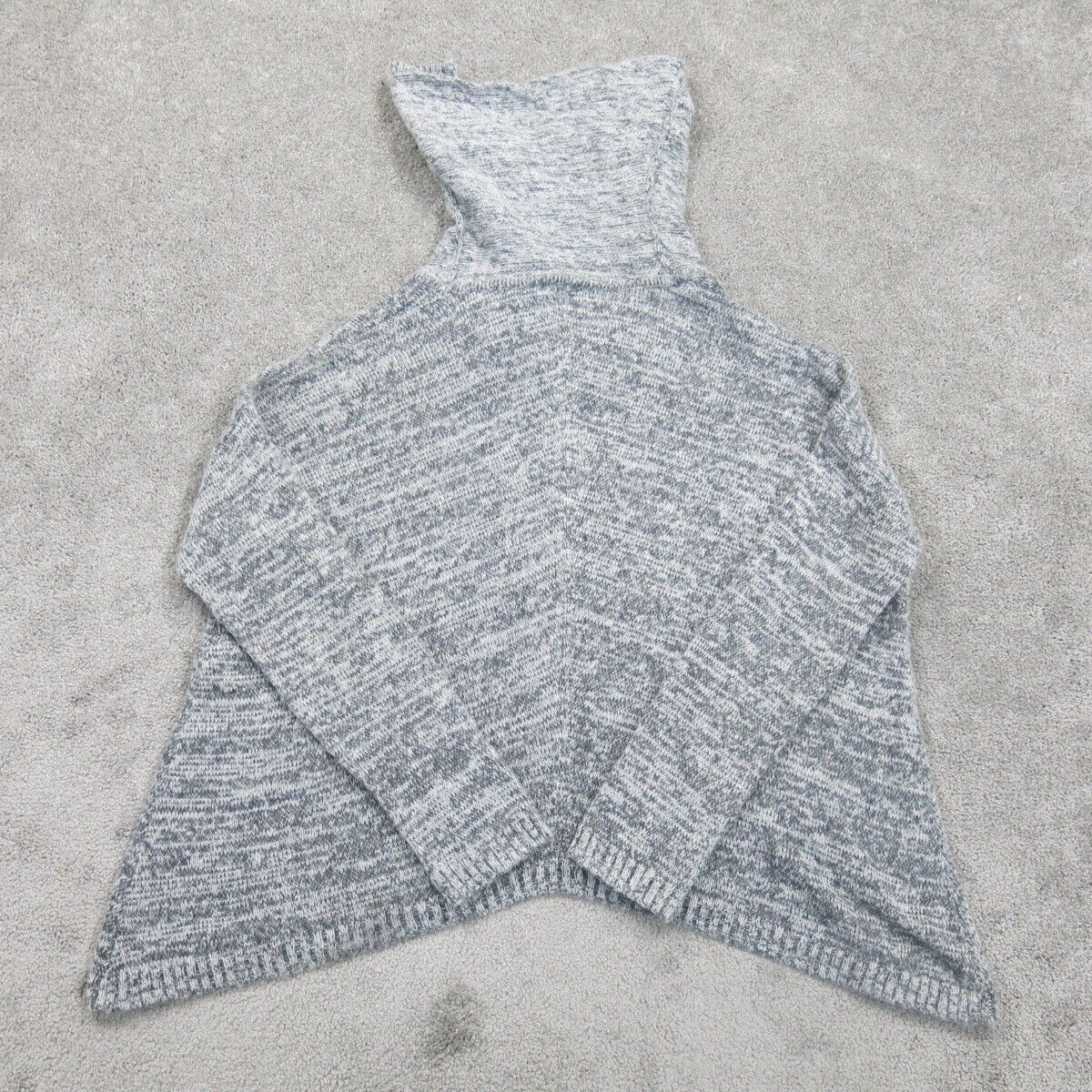 Express Womens Pullover Knitted Sweater Long Sleeves Cowl Neck Gray Size Medium