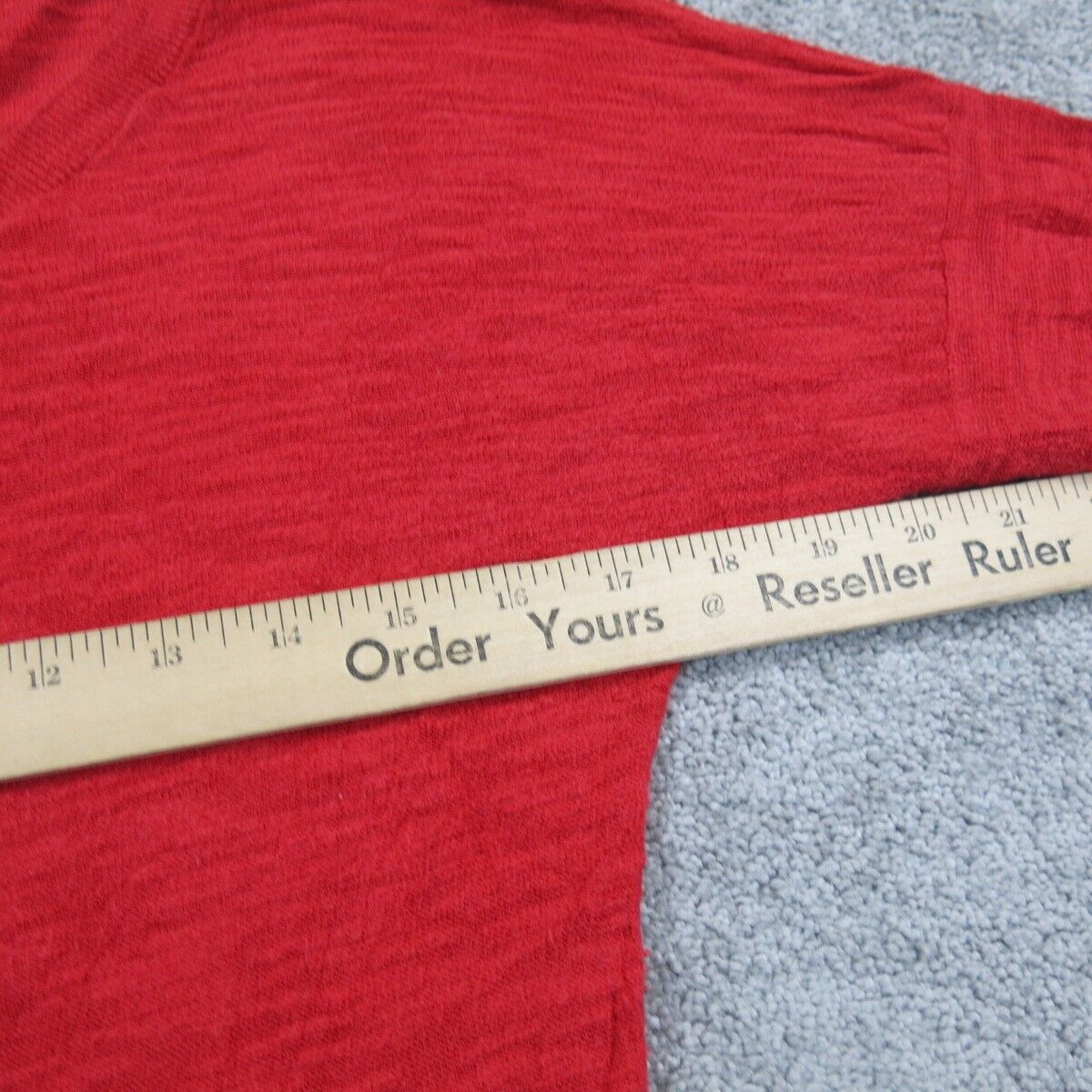 Express Womens Pullover Knitted Sweater Long Sleeves Crew Neck Red Size Small