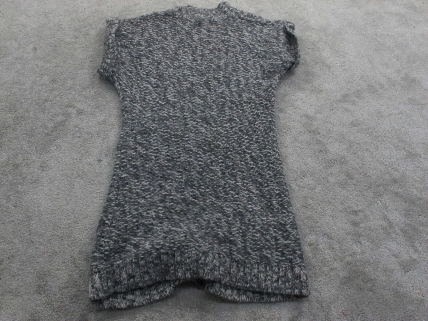 Express Womens Cardigan Sweater Front Button Front Button Cap Sleeves Gray SZ M