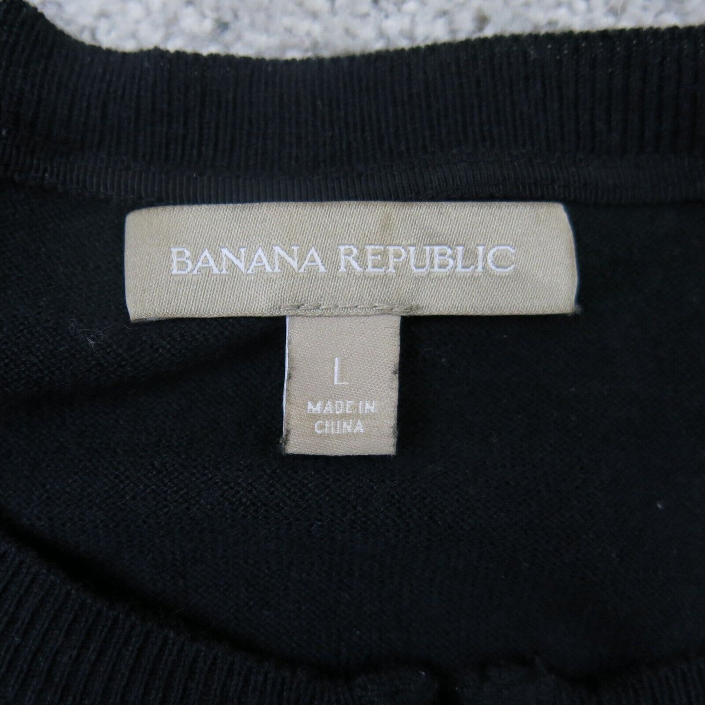 Banana Republic Womens Full Zip Up Sweater Long Sleeves Black Size Large