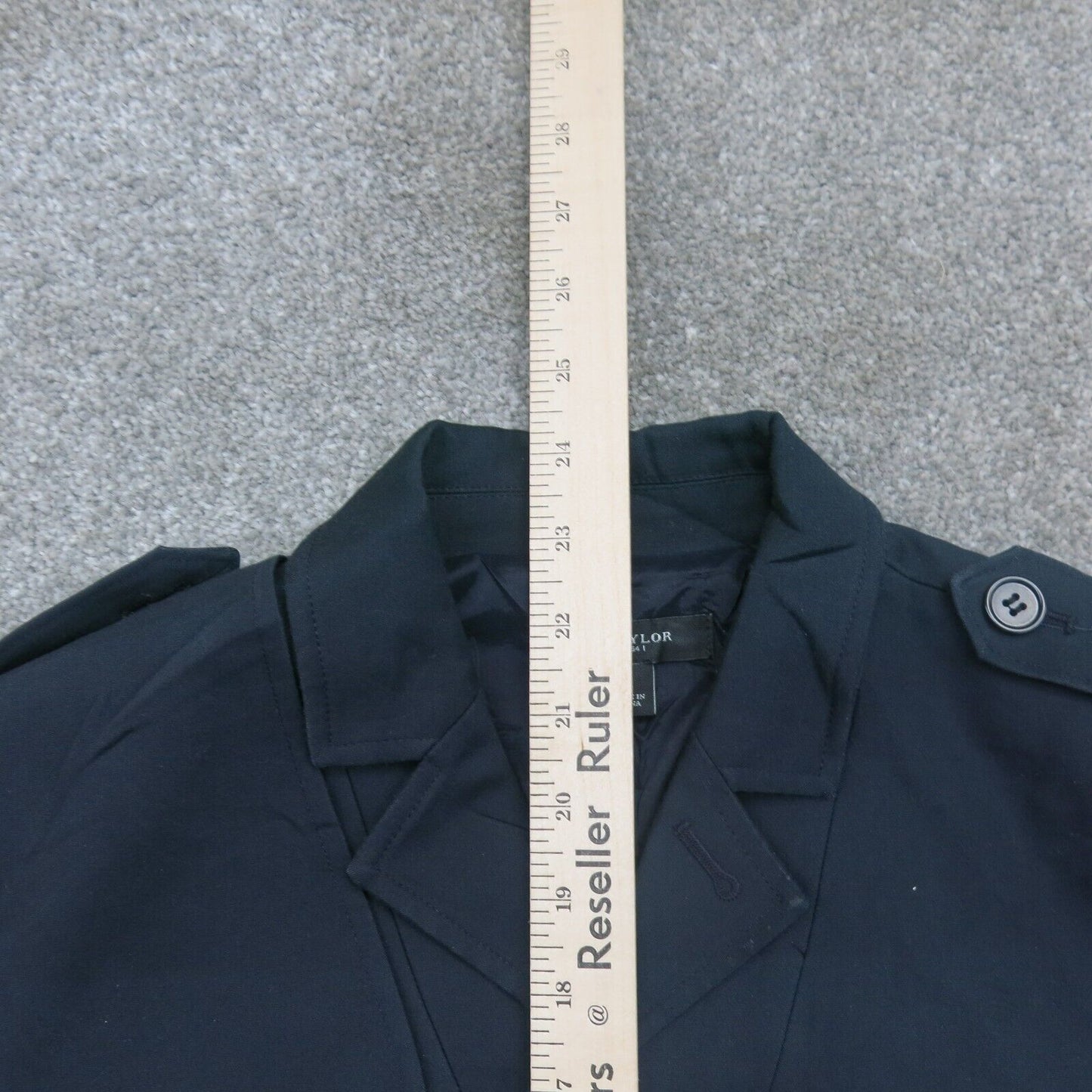 Ann Taylor Womens Blazer Coat Long Sleeves Front Button Pockets Navy Blue Size 6