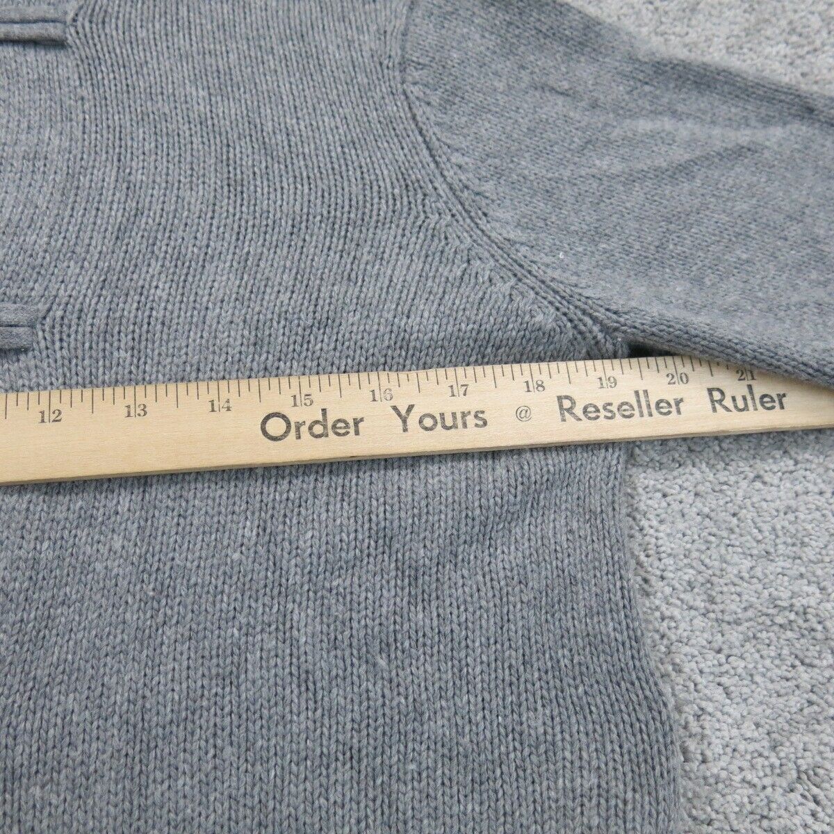 Talbots Womens Cardigan Sweater Knitted Long Sleeve Buckle Gray Size Small