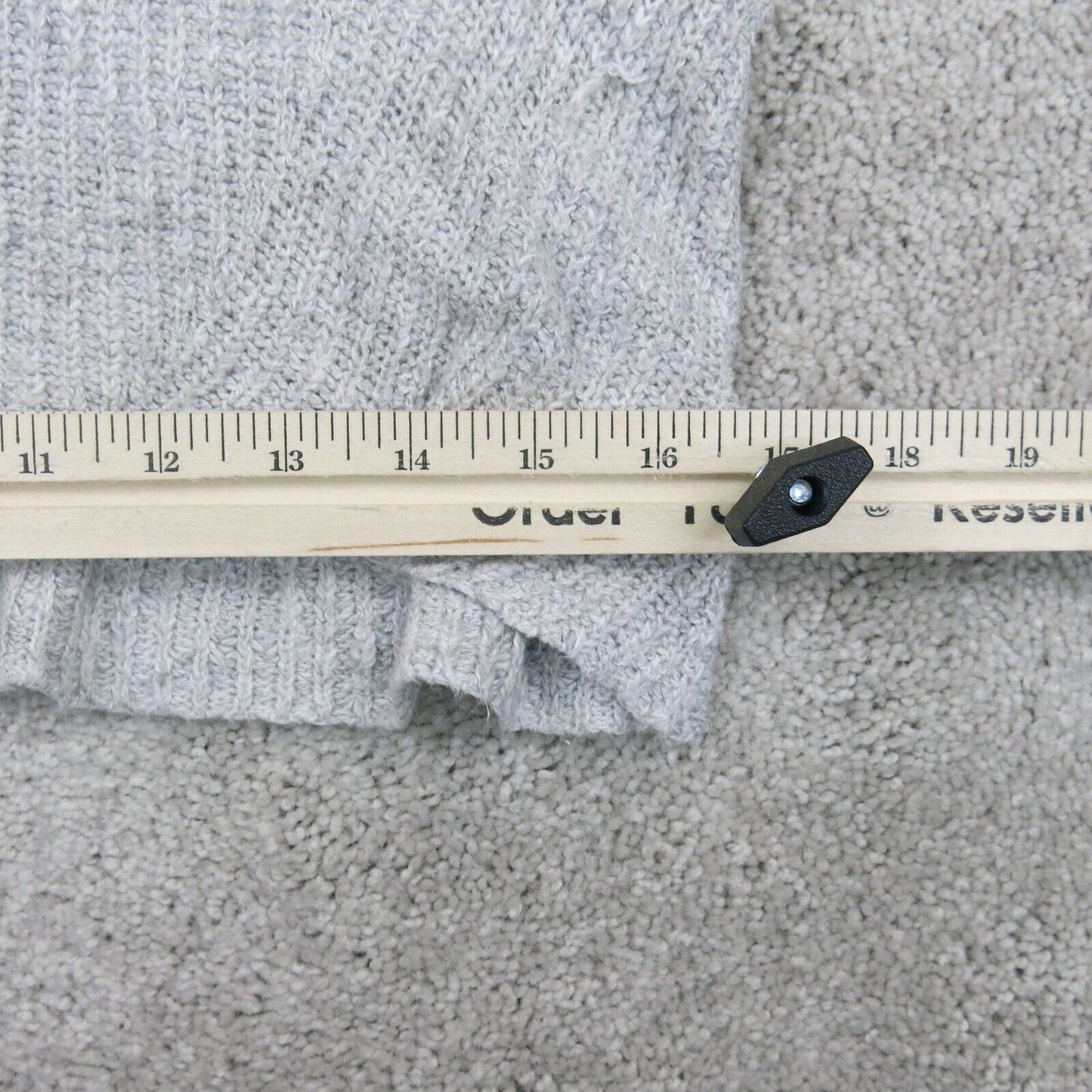 American Eagle Womens Cropped Sweater Hooded Long Sleeves Light Gray Size XXS