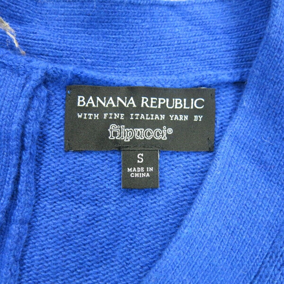 Banana Republic Women Pullover Knitted Sweater Long Sleeves Blue Size Small