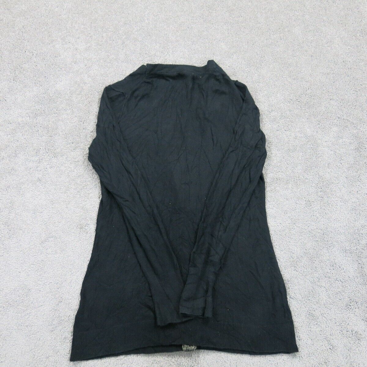 Banana Republic Womens Cardigan Sweater Front Button Long Sleeve Pocket Black S