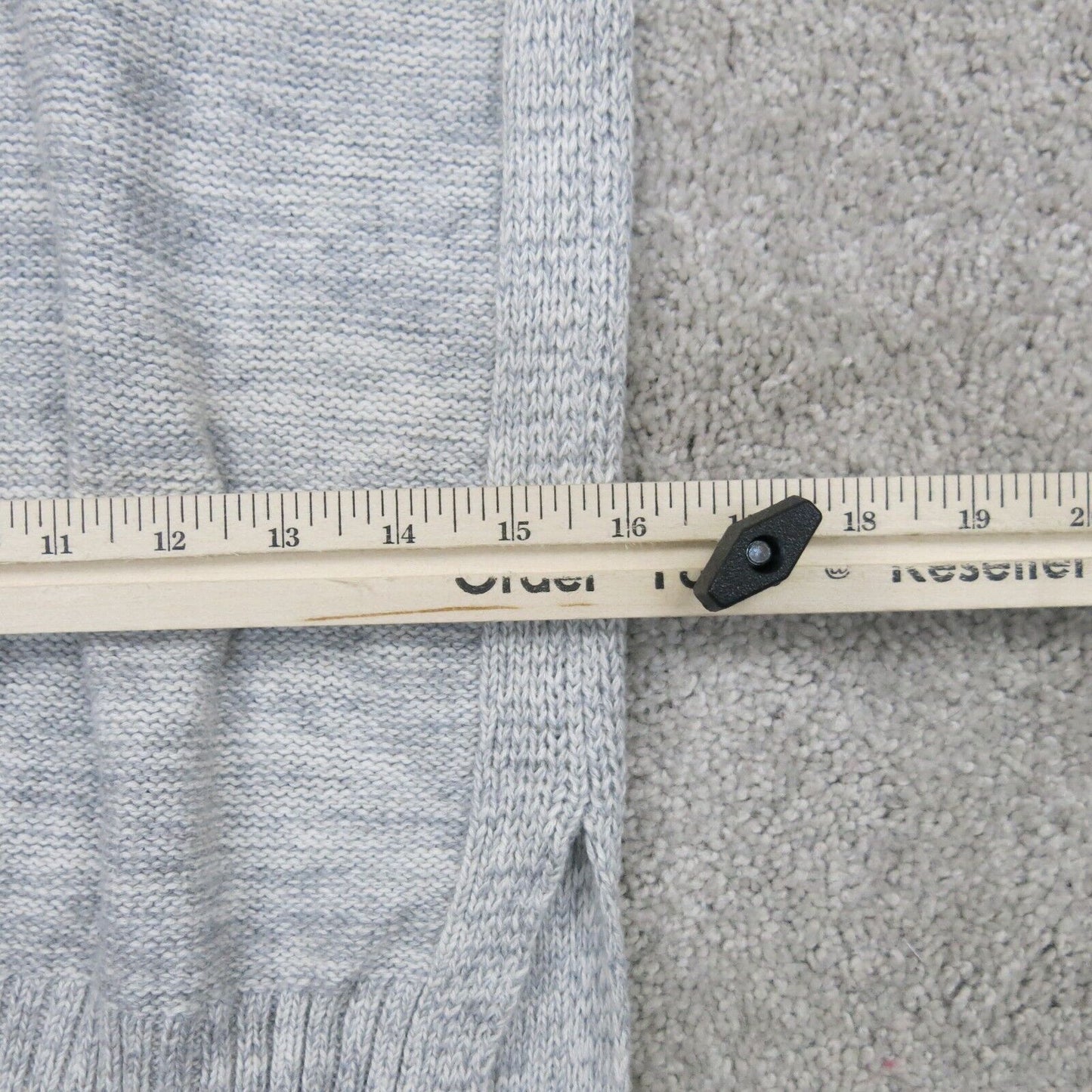 Banana Republic Womens Pullover Sweater Turtleneck High Low Heather Gray Size M