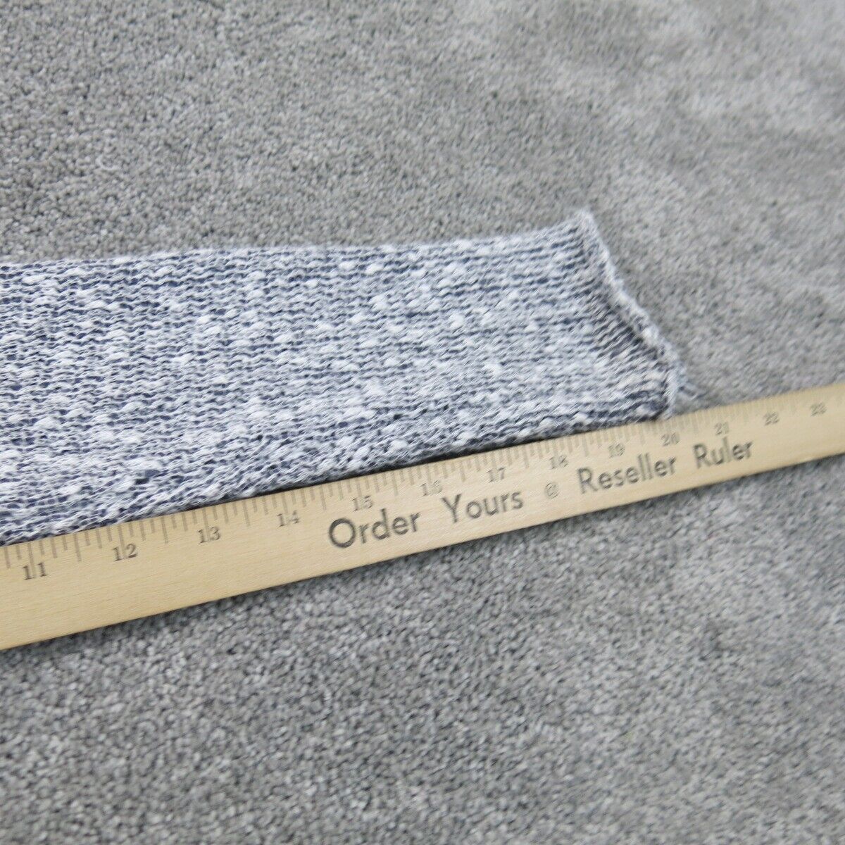 Womens Knitted Pullover Sweater Long Sleeves Crew Neck Gray Size Large