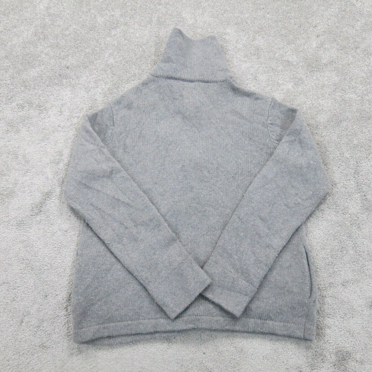 Talbots Womens Cardigan Sweater Knitted Long Sleeve Buckle Gray Size Small