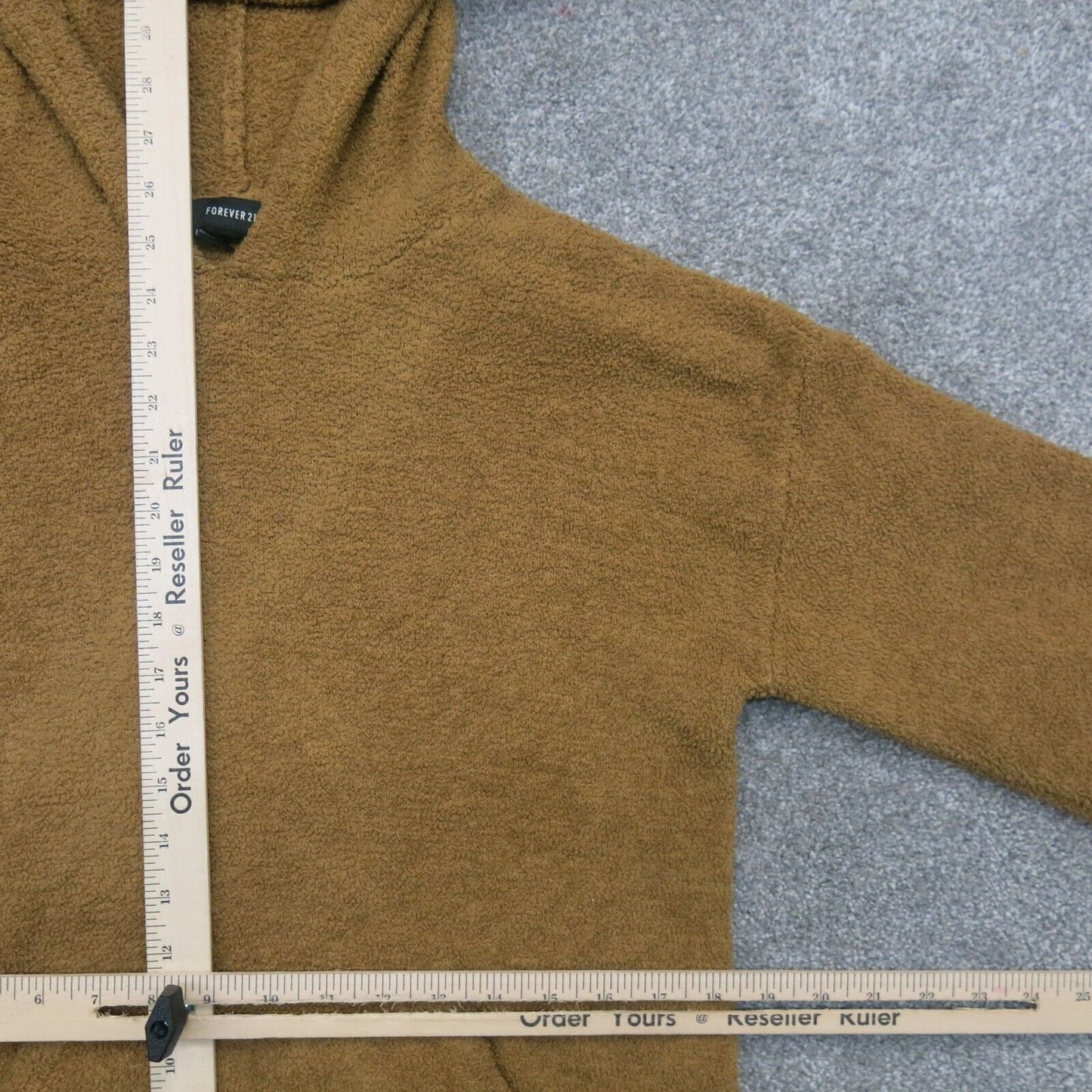 Forever 21 Womens Hoodie Long Sleeves Kangaroo Pockets Tan Brown Size Small