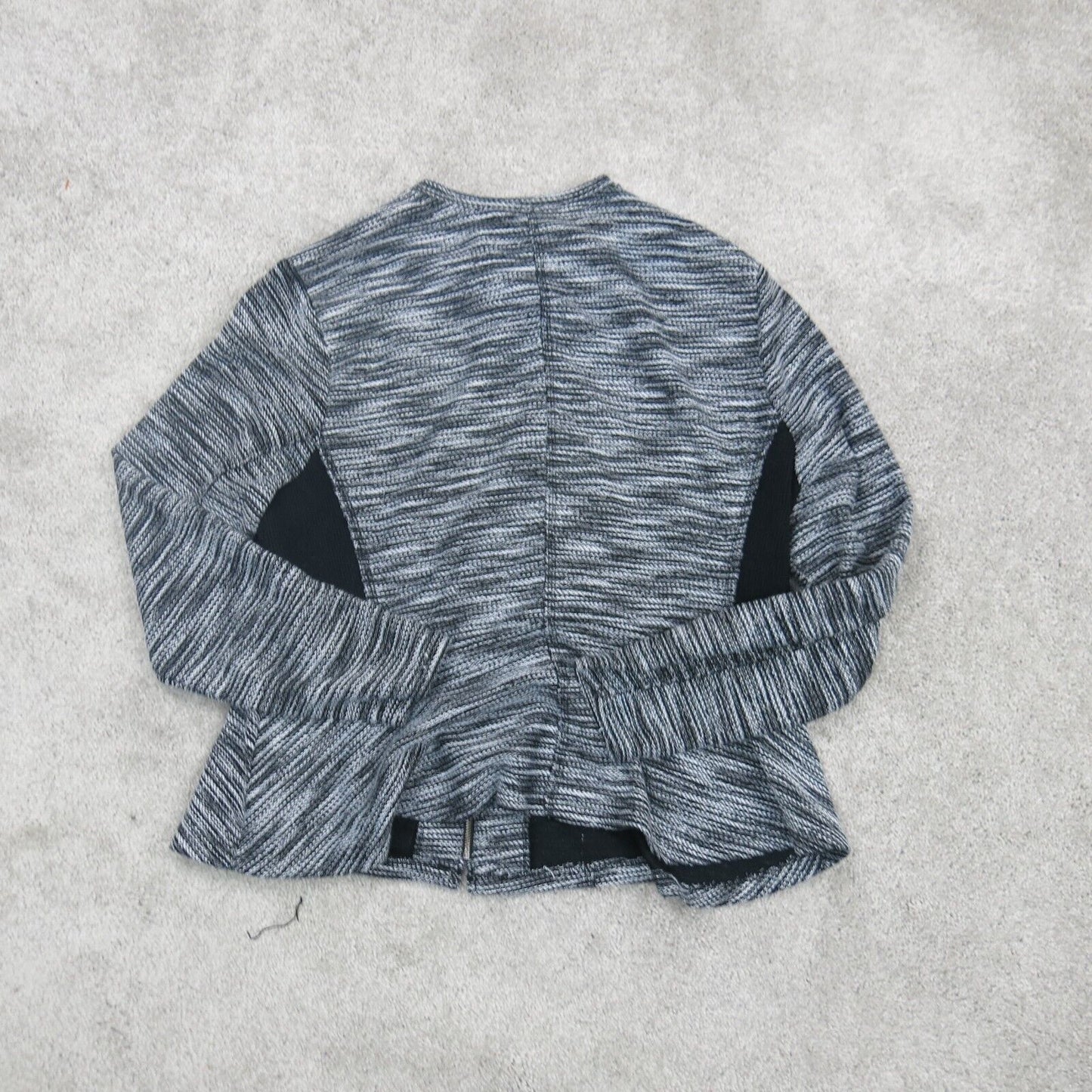 Mossimo Womens Full Zip Up Knitted Jacket Long Sleeves Zip Pocket Gray Size XXL