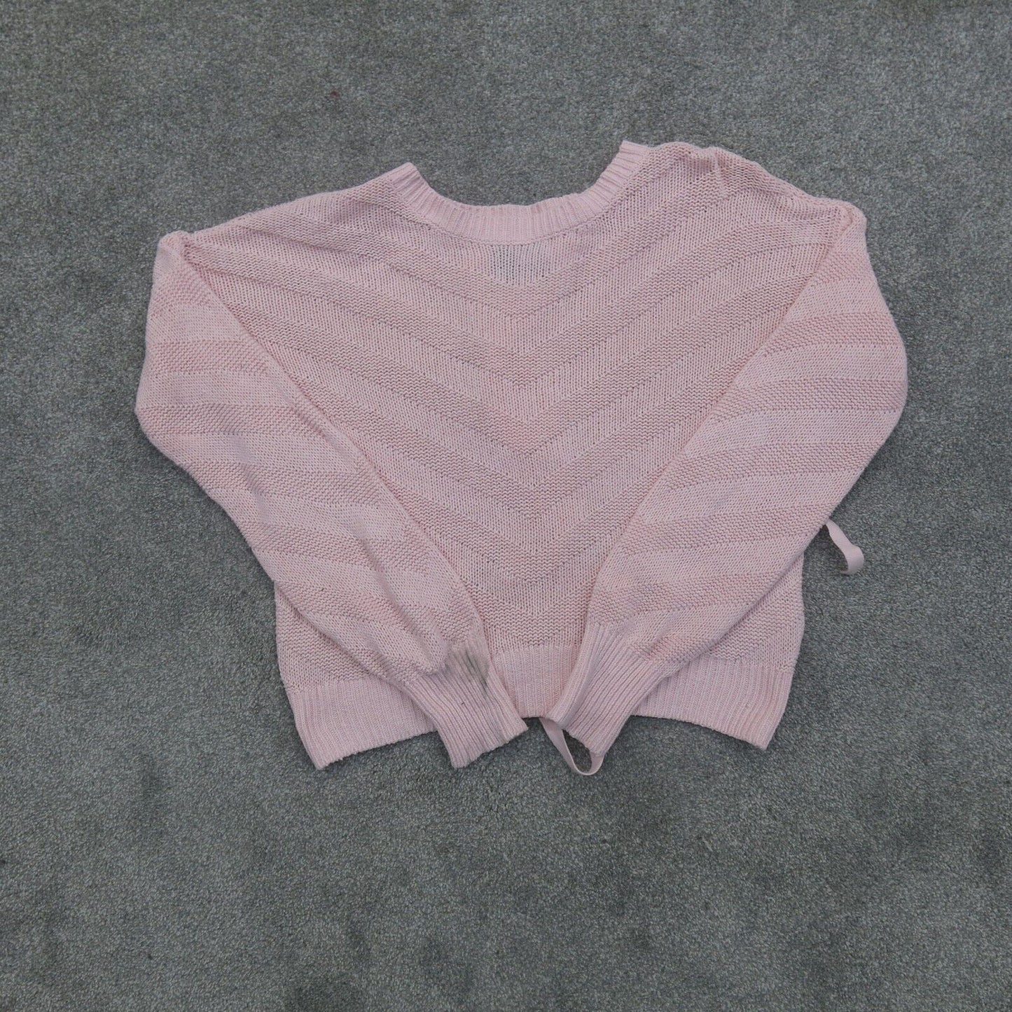 Abercrombie & Fitch Womens Pullover Sweater Long Sleeves Crossover Pink SZ XS