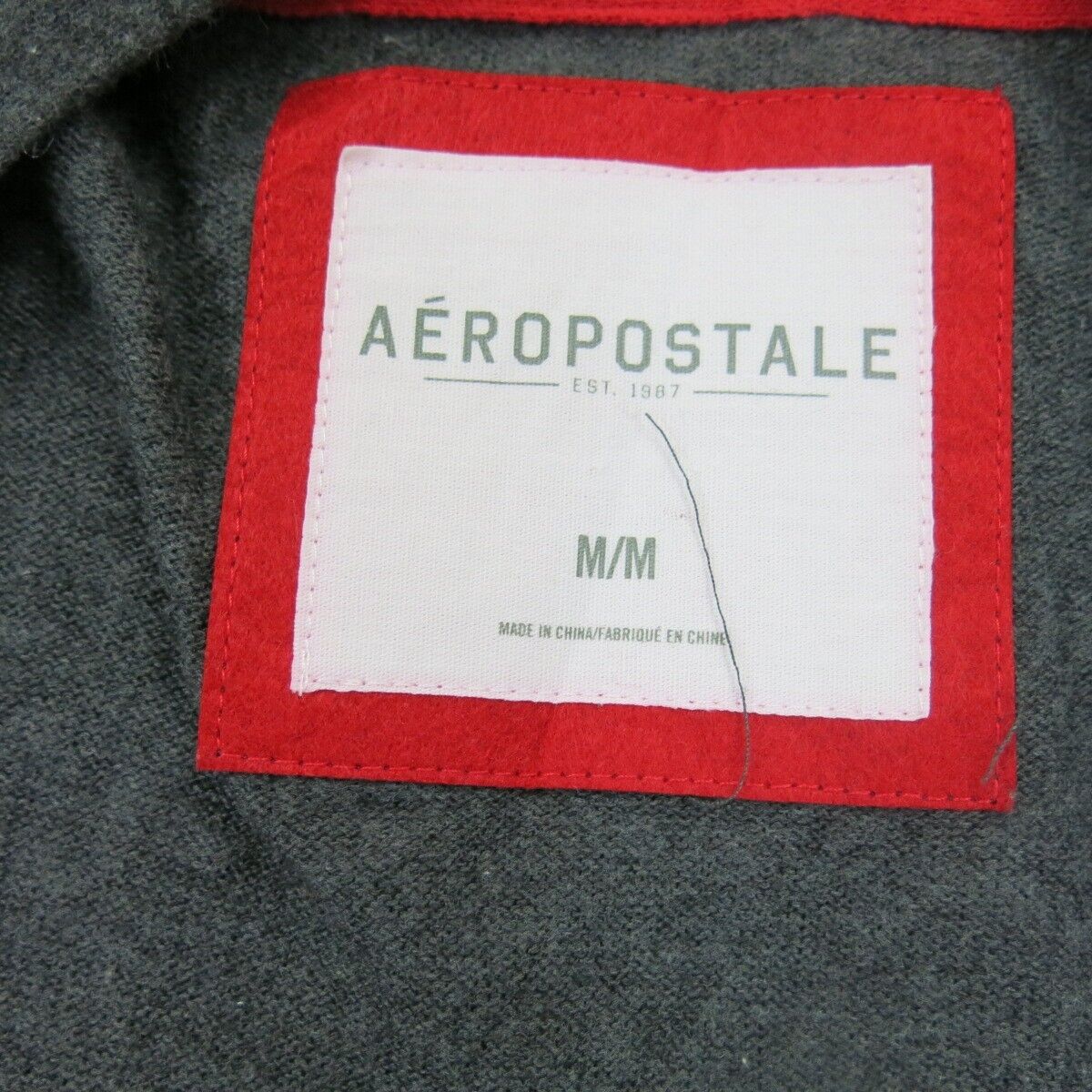 Aeropostale Women Cardigan Sweater Knitted Long Sleeves Dark Gray Size Medium