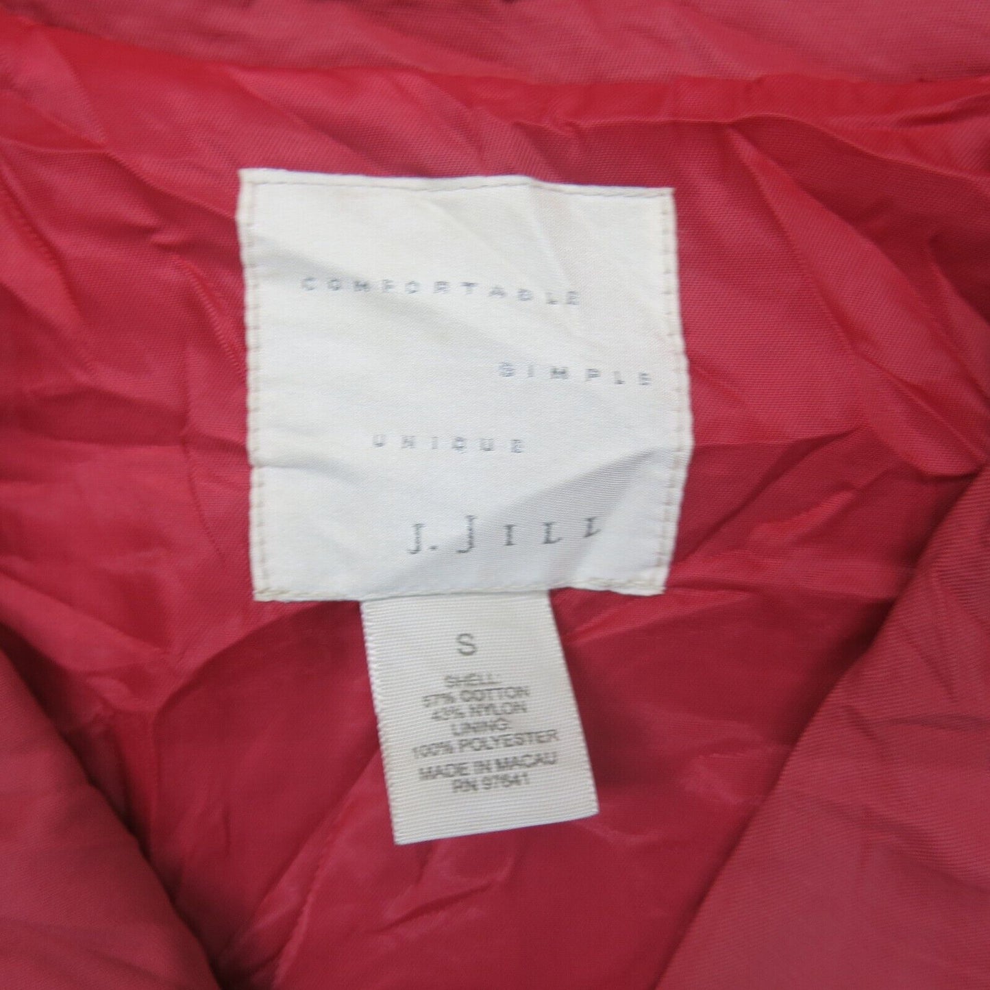 J. Jill Womens Trench Coat Long Sleeves Pockets Tie Waist Cotton Pink Size Small