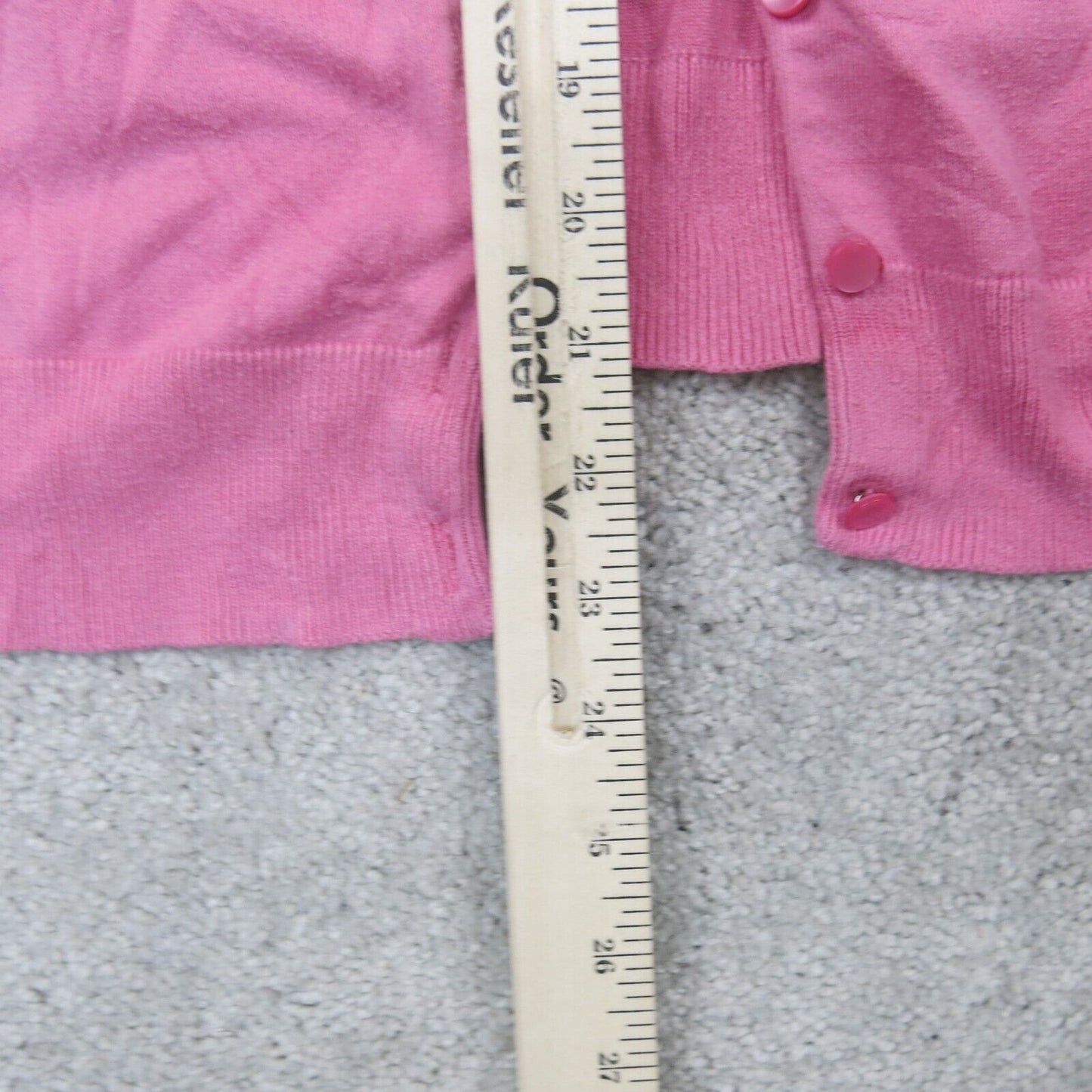 Talbots Womens Cardigan Sweater Jeannette Thomas Pima Cotton Pink SZ ?