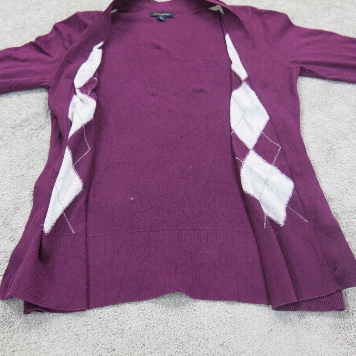 Banana Republic Women Knitted Cardigan Sweater Long Sleeve Purple Size Medium