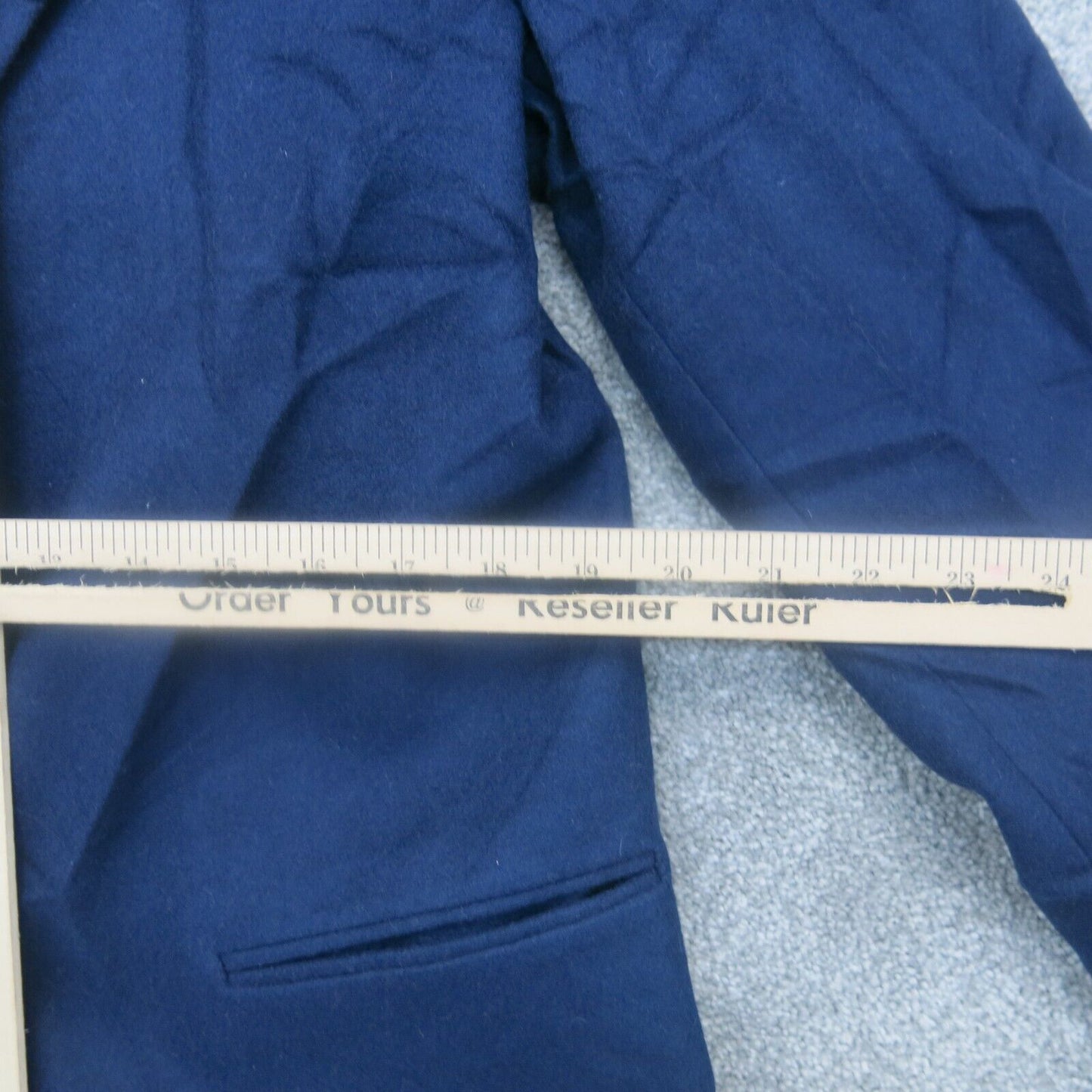 L.L. Bean Womens Blazer Coat Single Breasted Long Sleeves Pockets Blue Size 14P