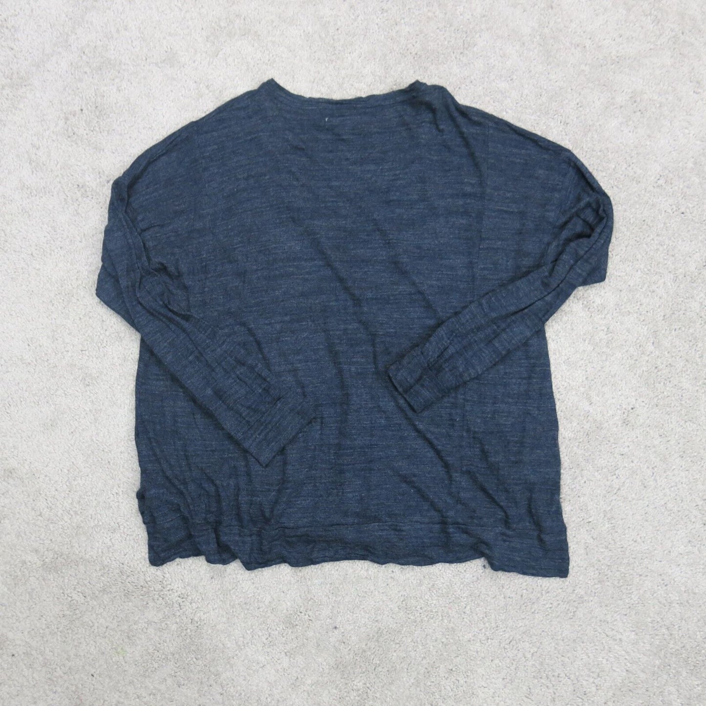Madewell Womens Sweater Pullover Knitted Long Sleeves Deep V Neck Blue Size M