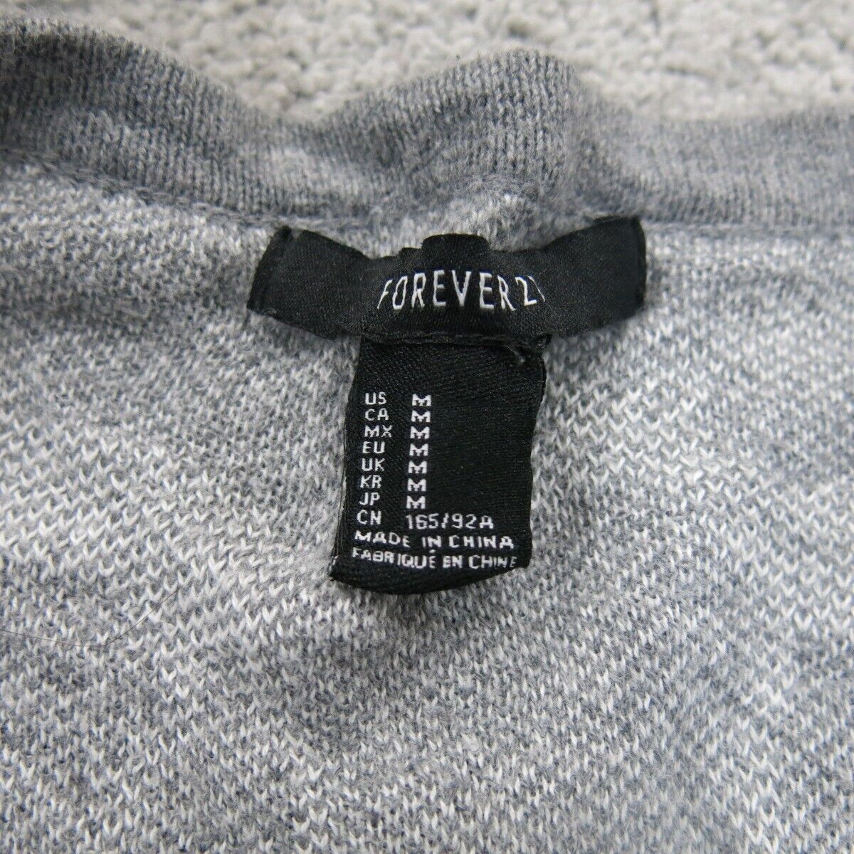 Forever 21 Womens Cardigan Sweater Front Button Long Sleeves Gray Size Medium