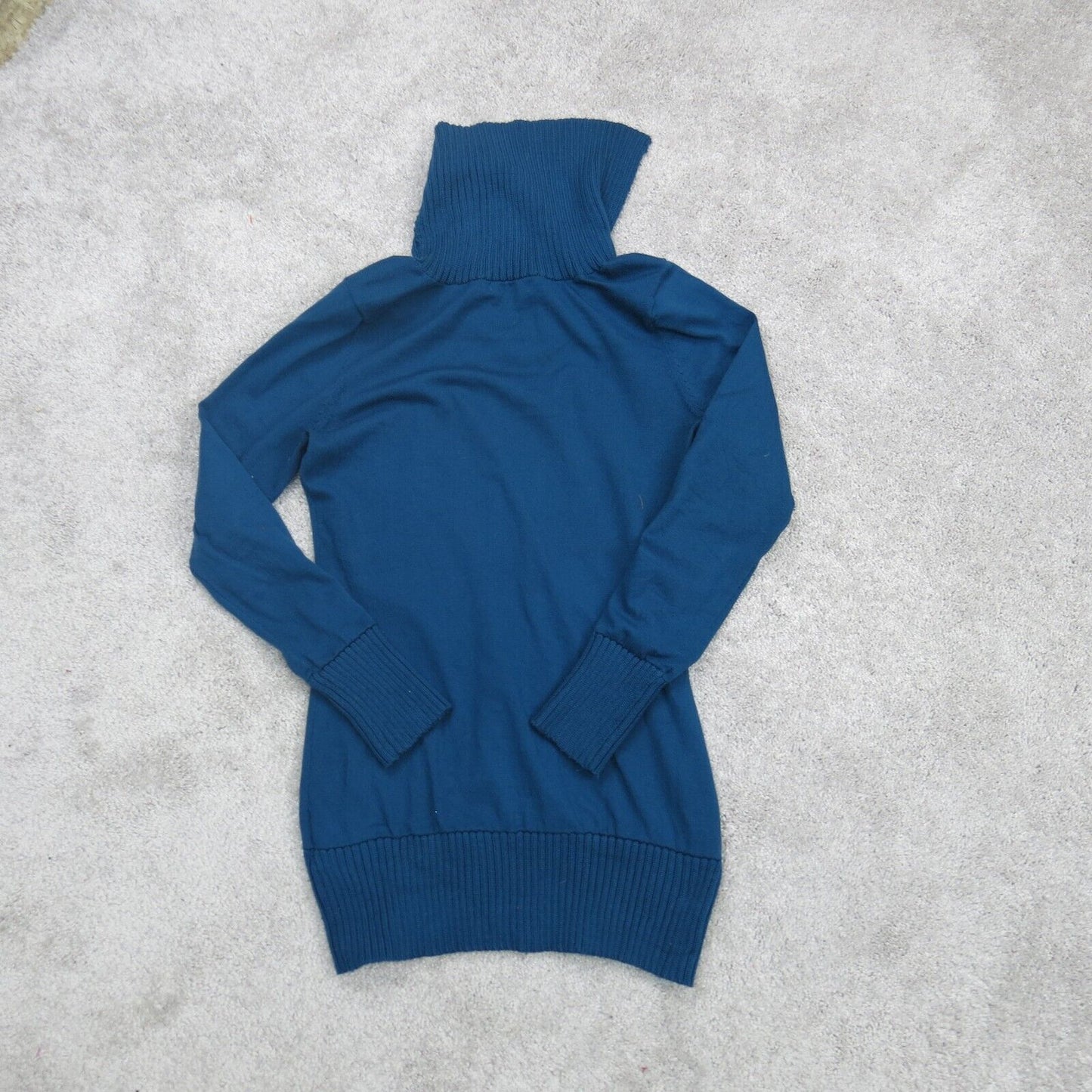 The Limited Womens Sweater Knitted Pullover Long Sleeves Turtle Neck Navy Blue M