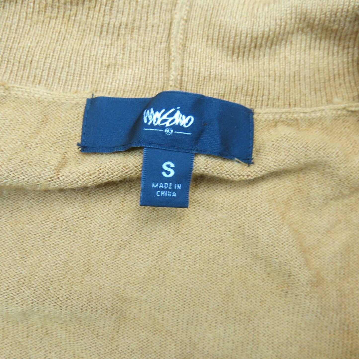 Mossimo Women Cardigan Sweater Knitted Open Front Long Sleeves Yellow Size Small