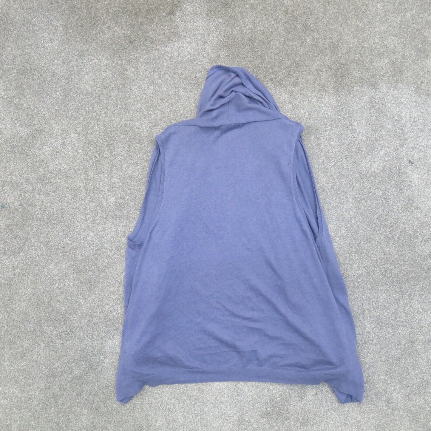Banana Republic Womens Cardigan Sweater Sleeveless Pockets Blue Size Large