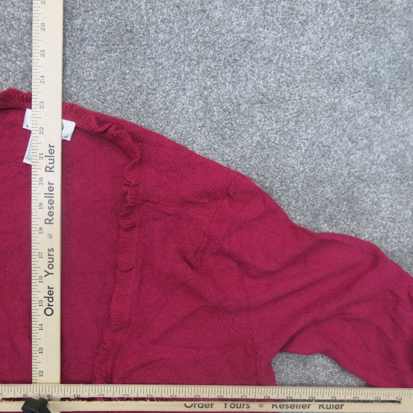 Talbots Womens Cardigan Sweater Open Front Long Sleeves Pink Size Medium