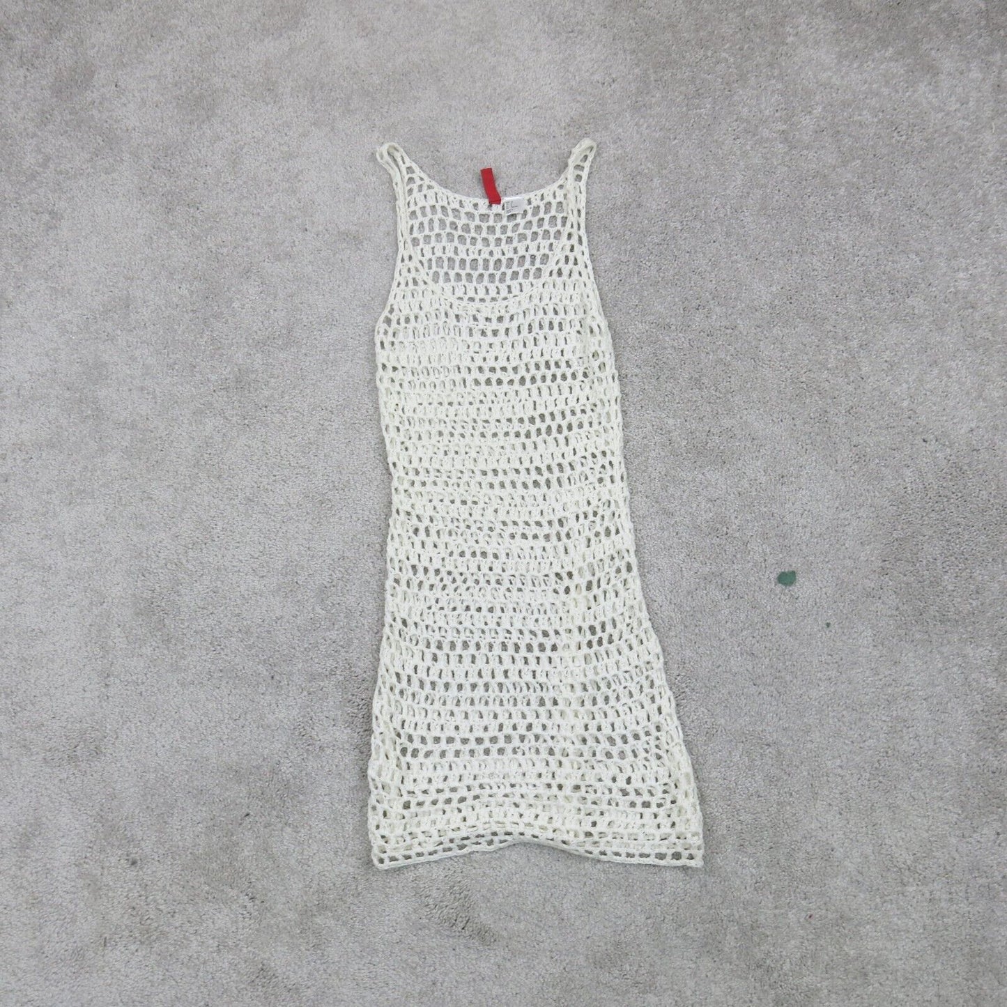 Divided By H&M Womens Sheath Dress Scoop Neck Sleeveless Eyelet White Size 2