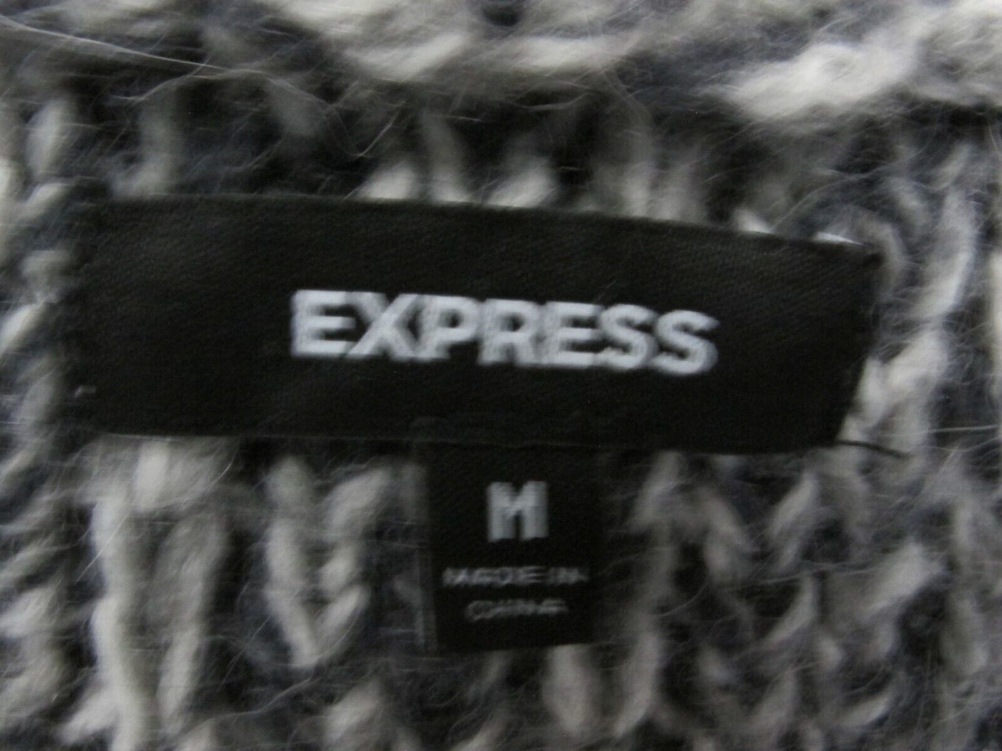 Express Womens Cardigan Sweater Front Button Front Button Cap Sleeves Gray SZ M