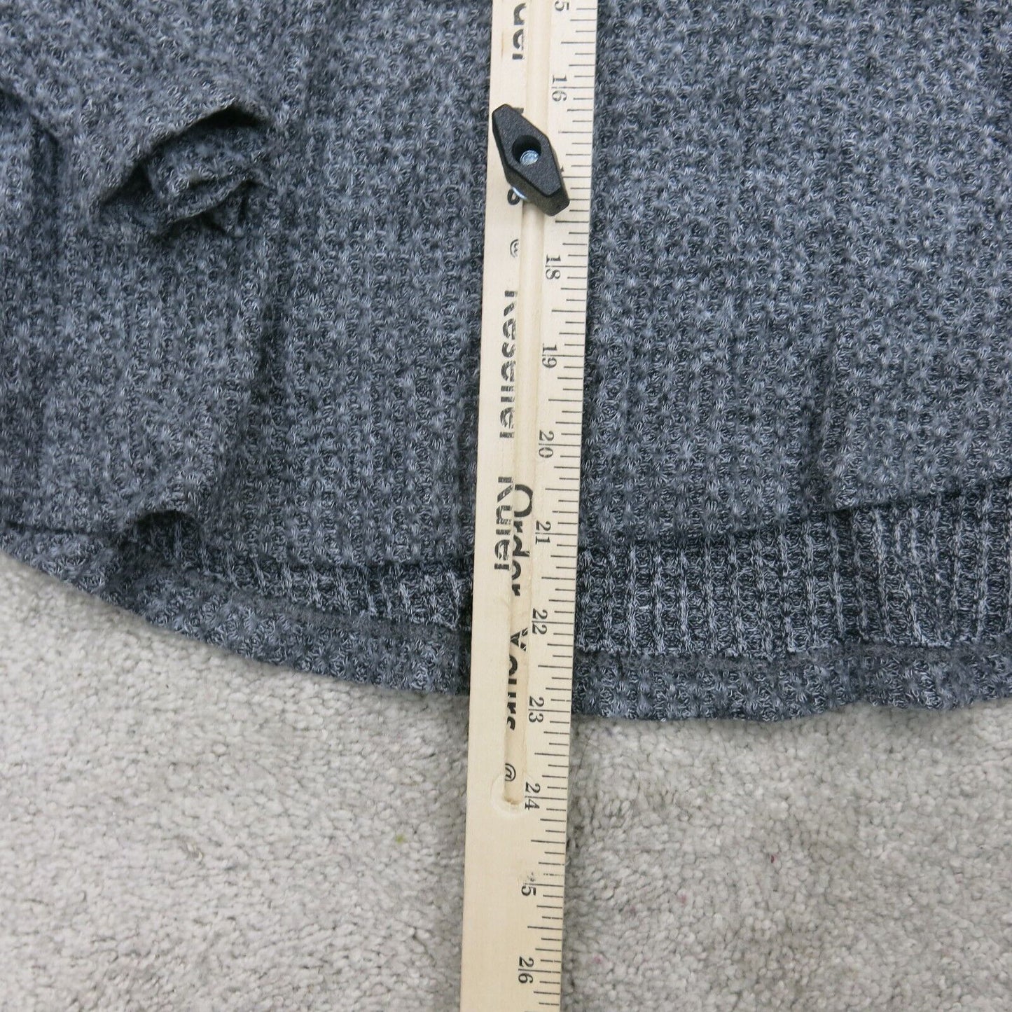 American Eagle Womens Hanley Sweater Knitted Long Sleeves Dark Gray Size Medium