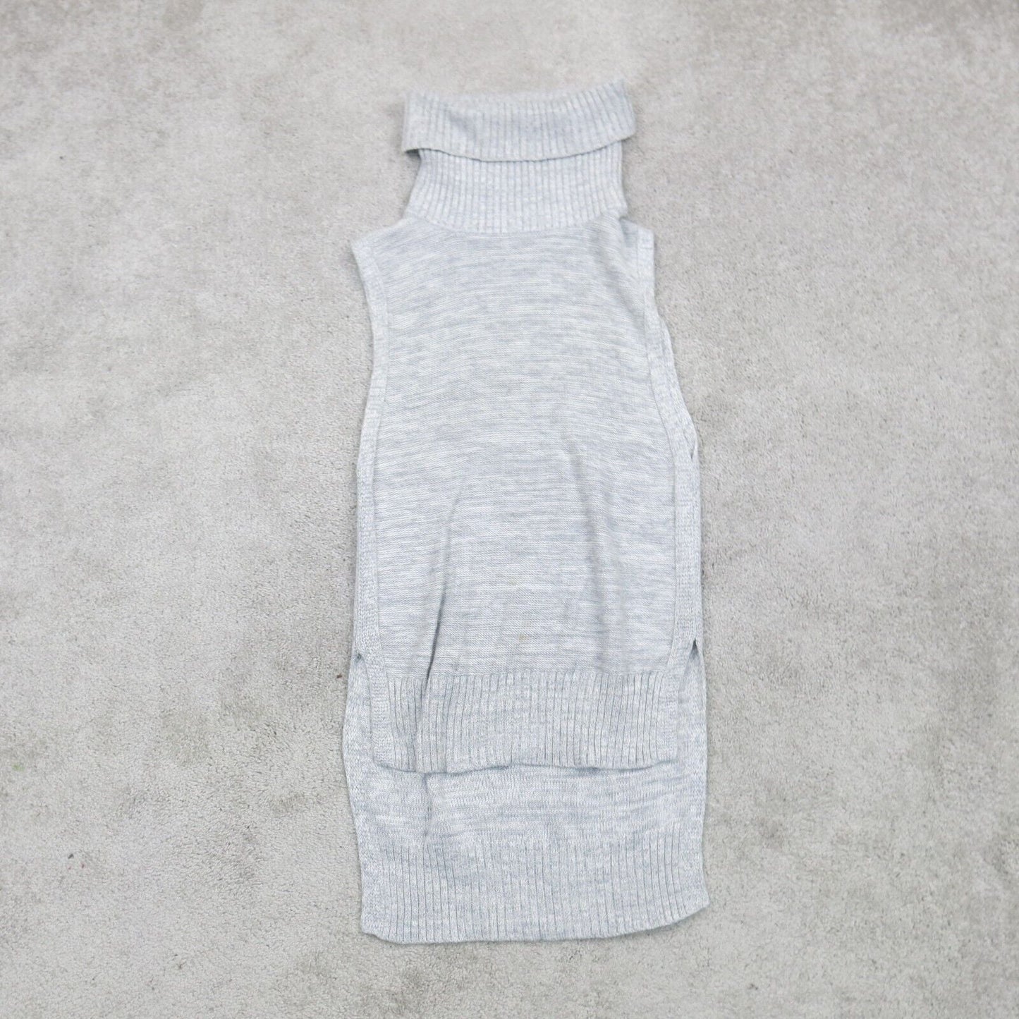 Banana Republic Womens Pullover Sweater Turtleneck High Low Heather Gray Size M