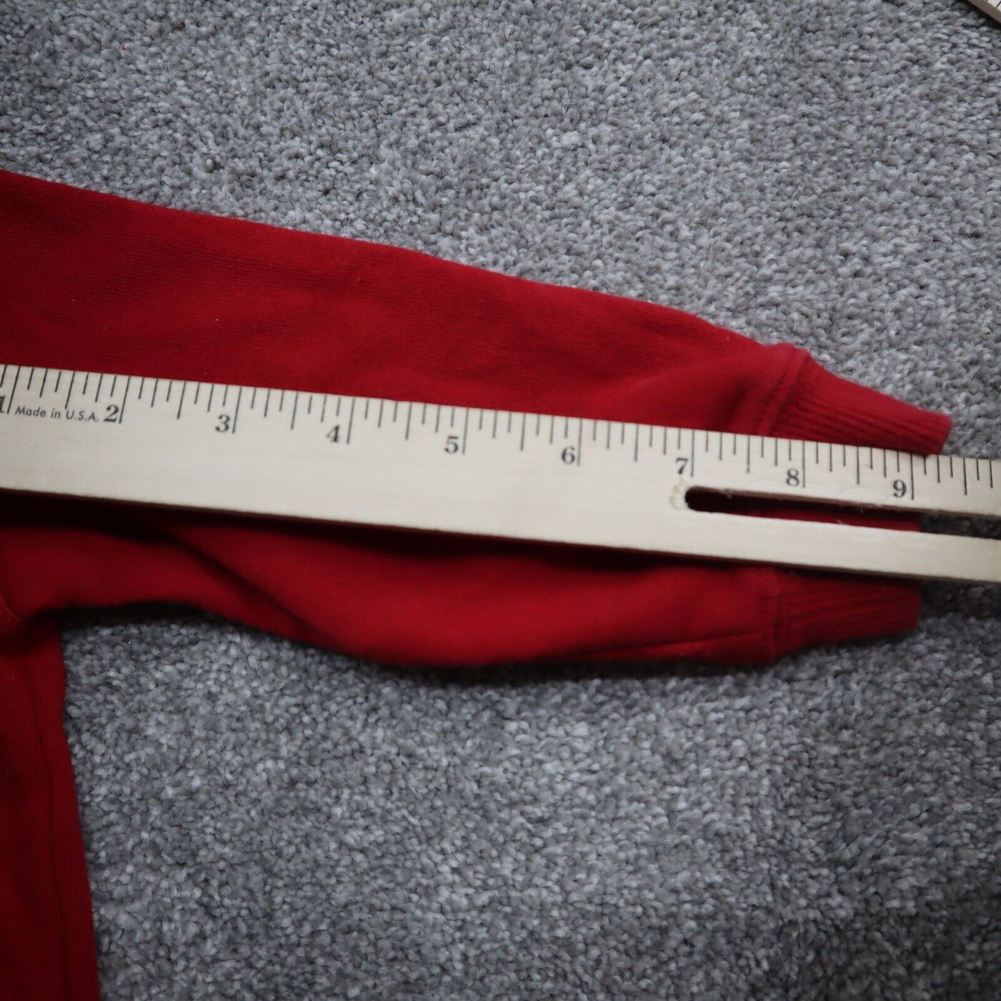 Nike Hoodie Jacket Boys Size 18M Red Full Zip Up Jacket Long Sleeve Solid Logo